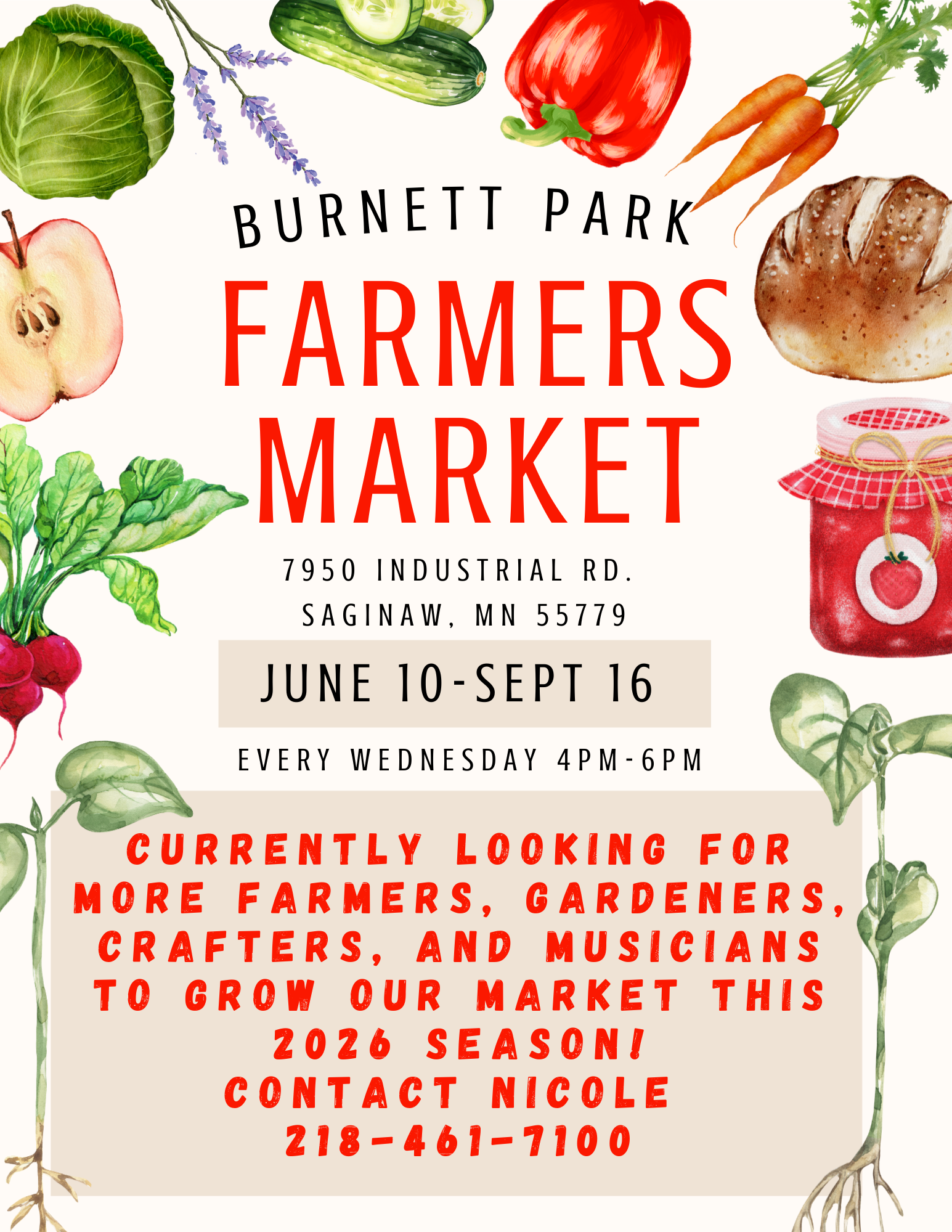 Burnett Park FARMERS MARKET 2026
