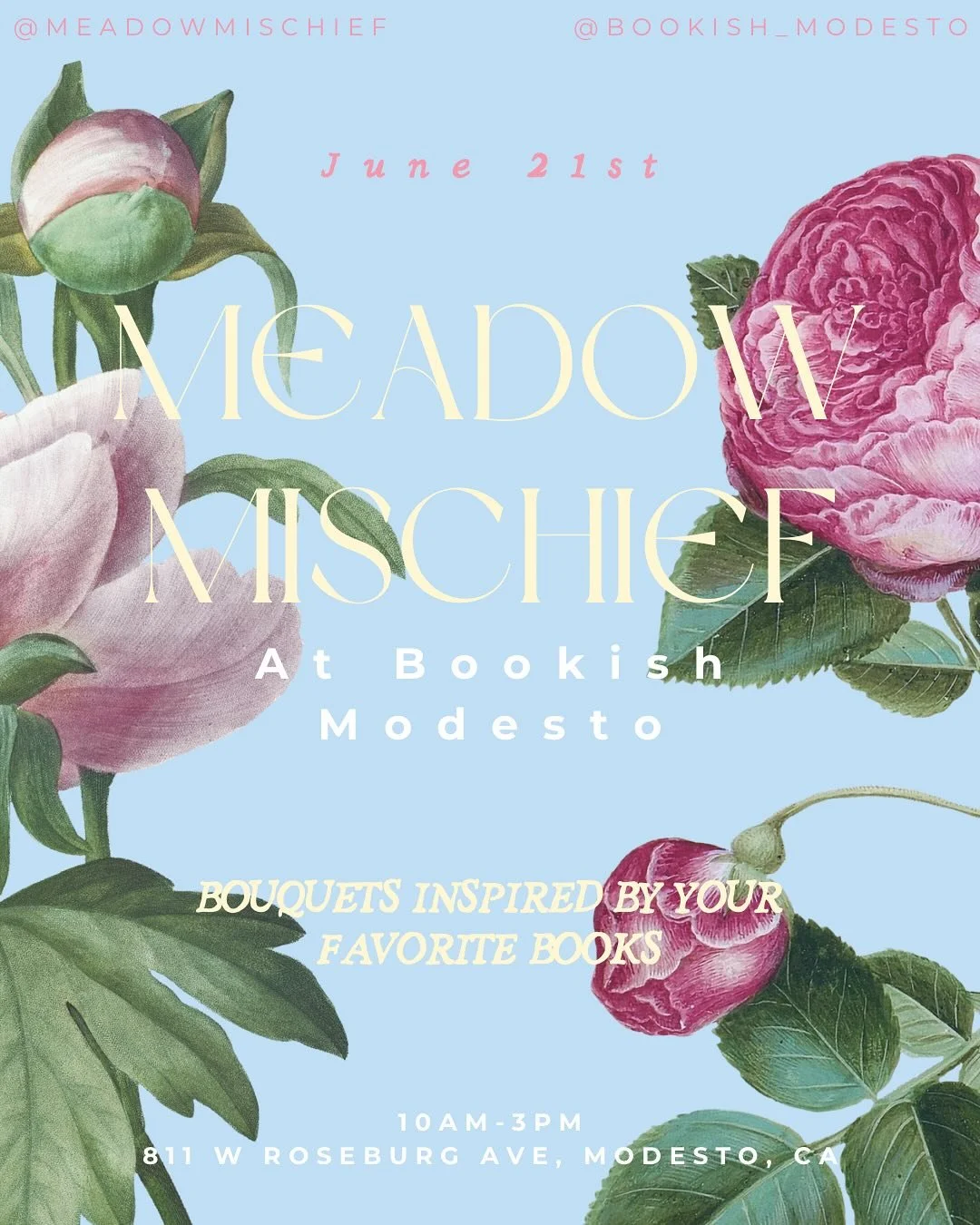 So excited to be participating in this weekends vendor event @bookish_modesto ! June 21st between 10am-3pm
I’ll see you there for coffee βοΈ , merch π§’ , flowers π , and books π ! (Aka the recipe for the perfect day) πͺ
Comment a book title