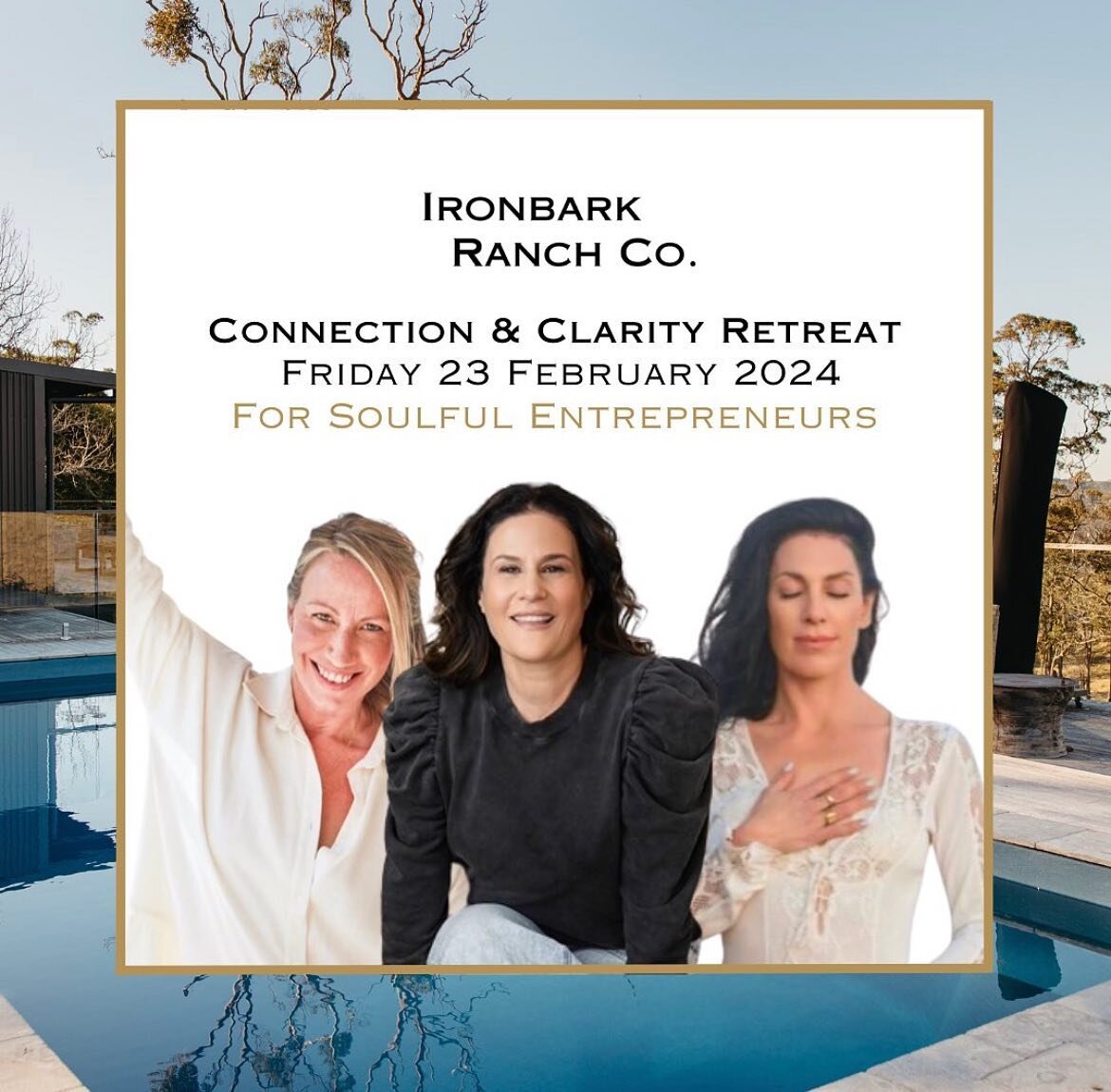 Upcoming retreat!!!! 🤸🏽🤸🏽⭐️⭐️⭐️

This one&rsquo;s going to be a goodie! ✨✨✨💃🏻

Connection &amp; Clarity Retreat - Friday the 23 February 2024

Who&rsquo;s the magic for? 
Soulful Entrepreneurs

Where&rsquo;s the magic taking place? 
At @ironbar