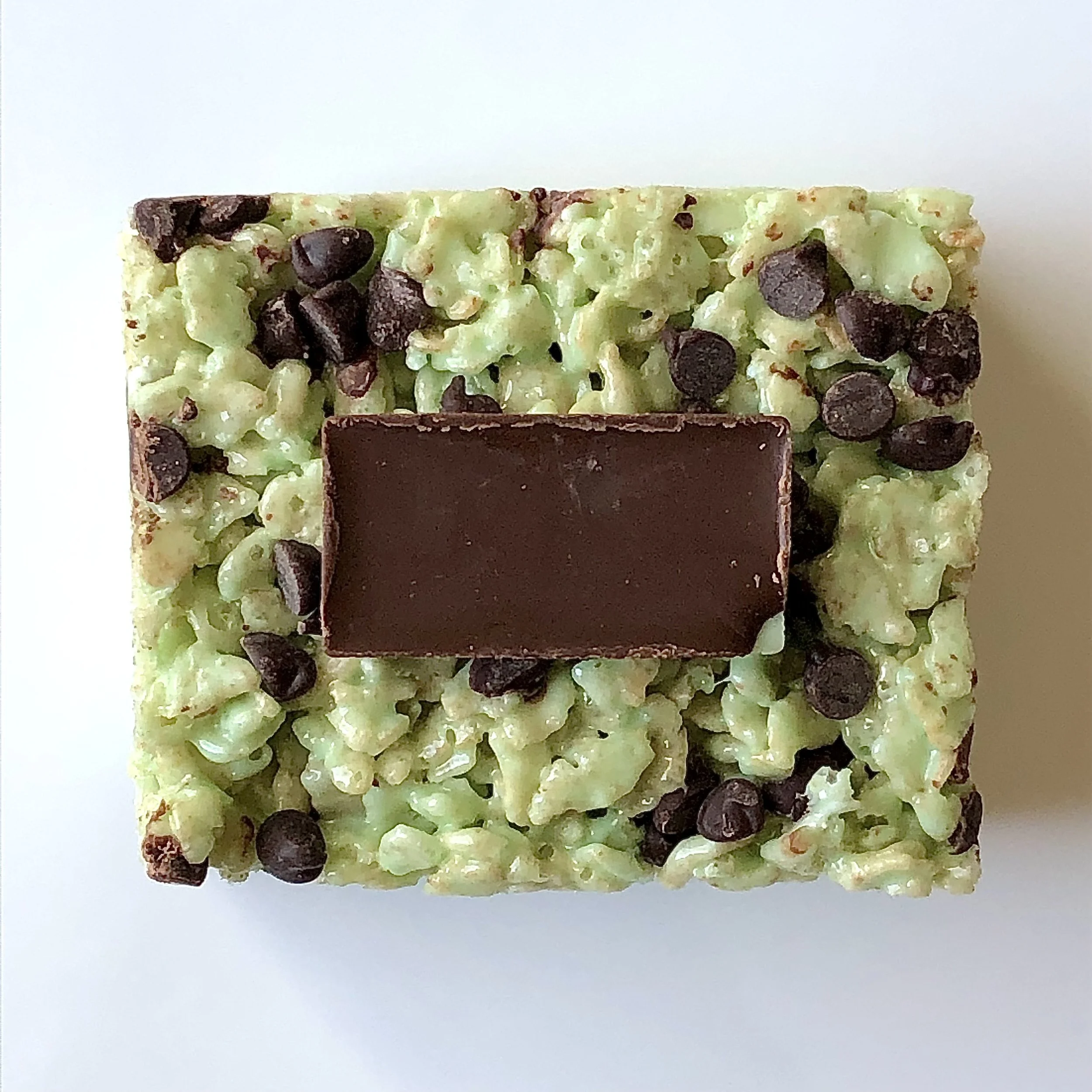 MINT CHOCOLATE CHIP RICE CRISPIE TREATS