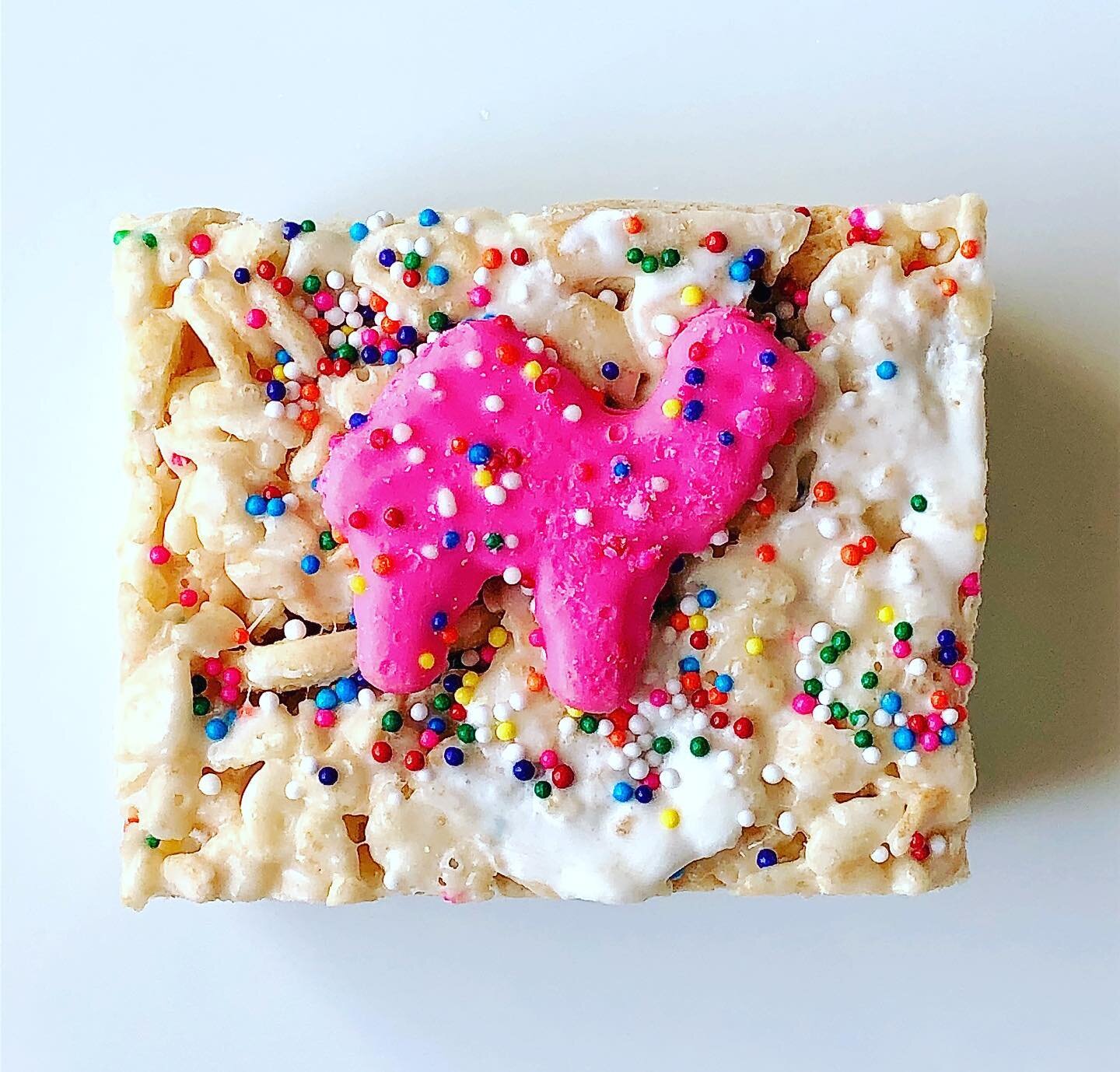 &ldquo;LIFE&rsquo;S A CIRCUS&rdquo; ANIMAL COOKIE RICE CRISPIE TREATS are back on the menu for May!  A fan favorite from past years!

-vanilla flavored rice crispie treat base 
-3 flavors of animal cookies 
-extra marshmallows 
-rainbow sprinkles
-to