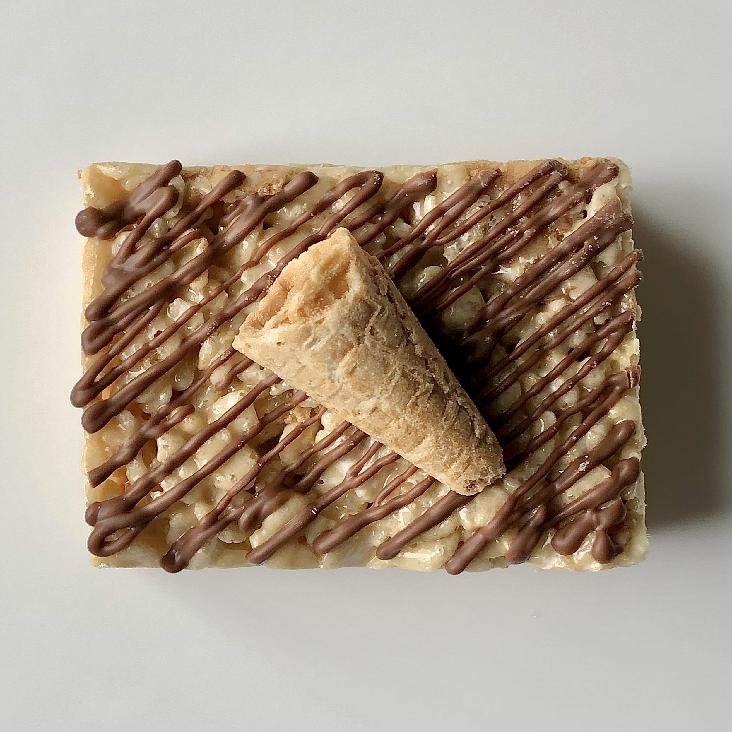 CARAMEL WAFFLE CONE RICE CRISPIE TREATS