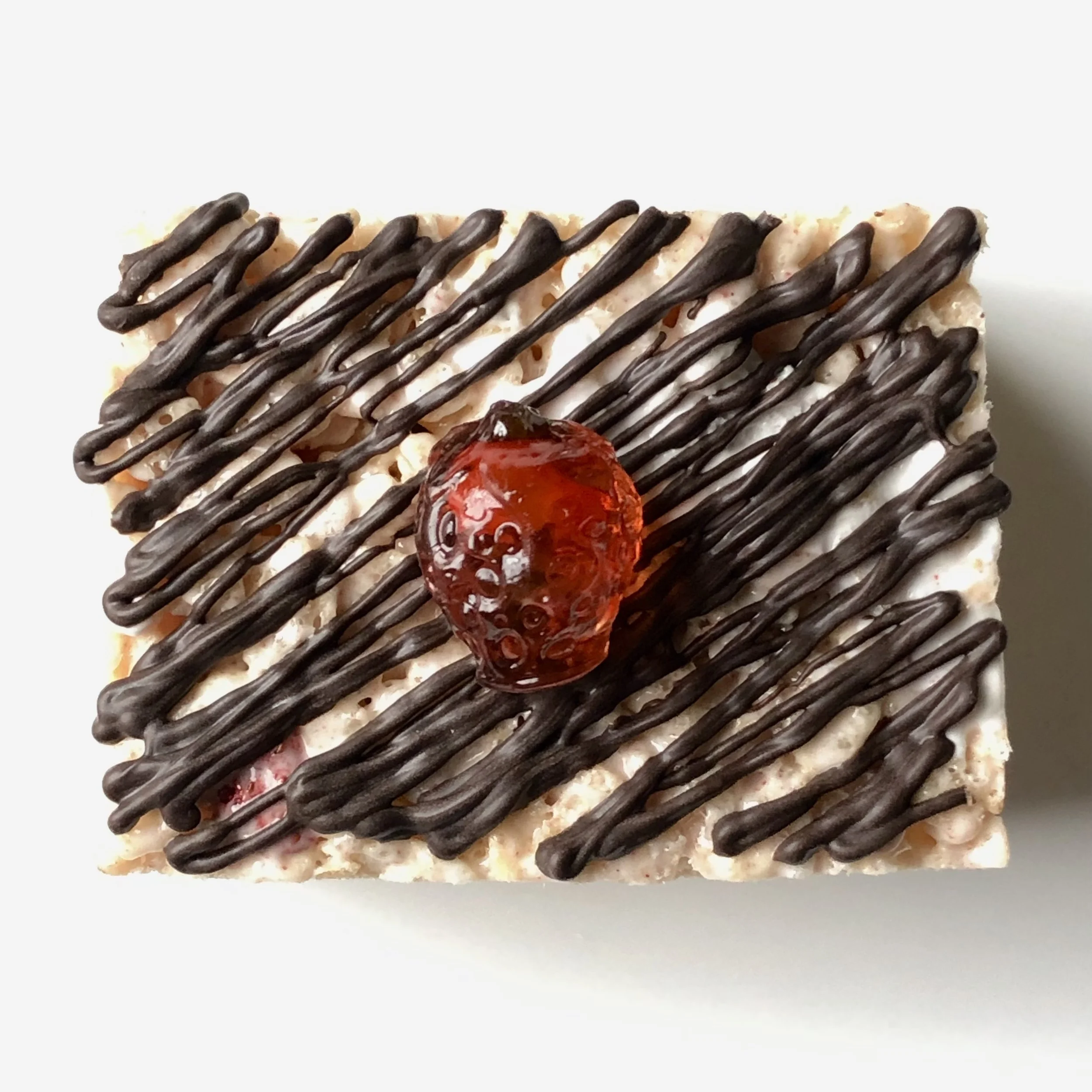 CHOCOLATE COVERED STRAWBERRY RICE CRISPIE TREATS