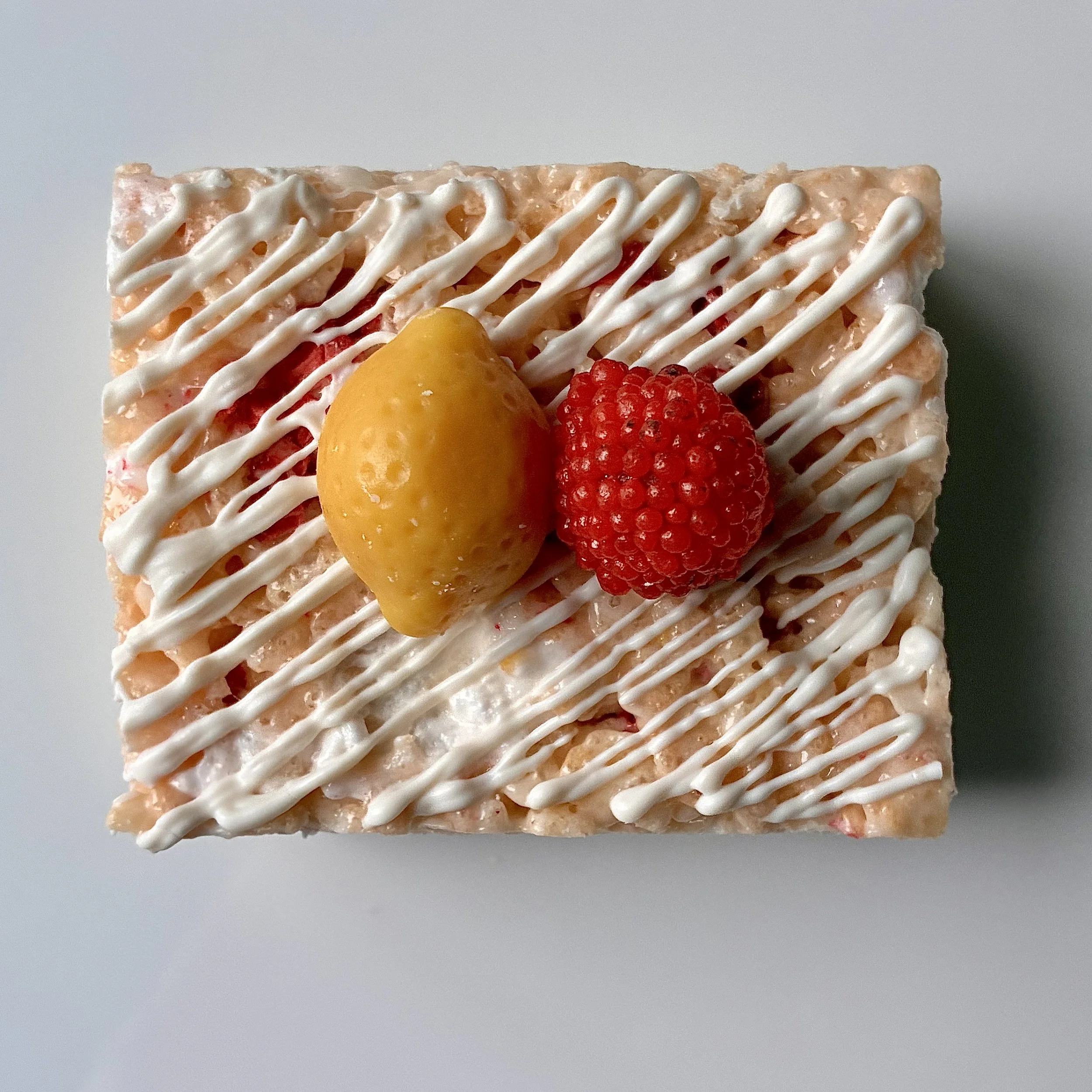LEMON RASPBERRY RICE CRISPIE TREATS