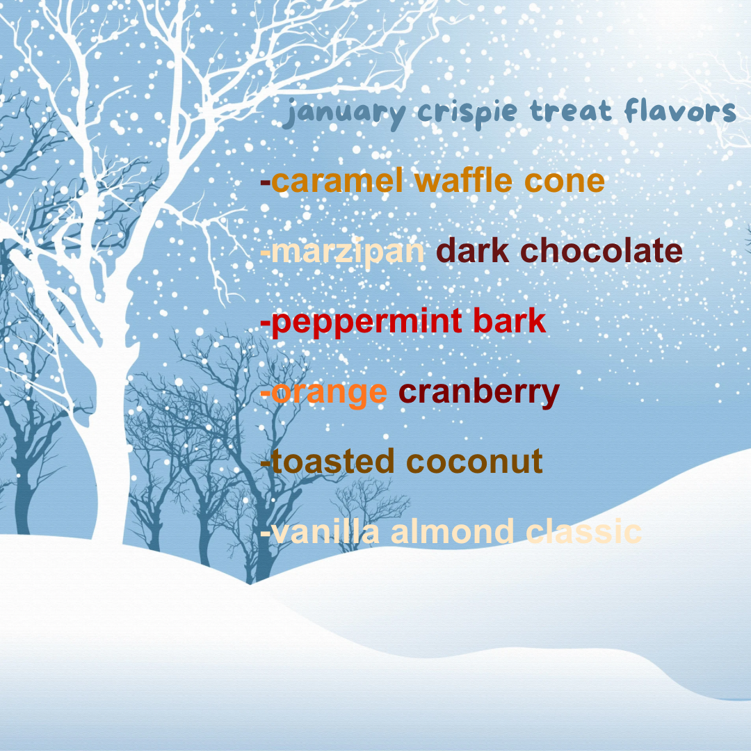 January 2026 Rice Crispie Treat Flavors