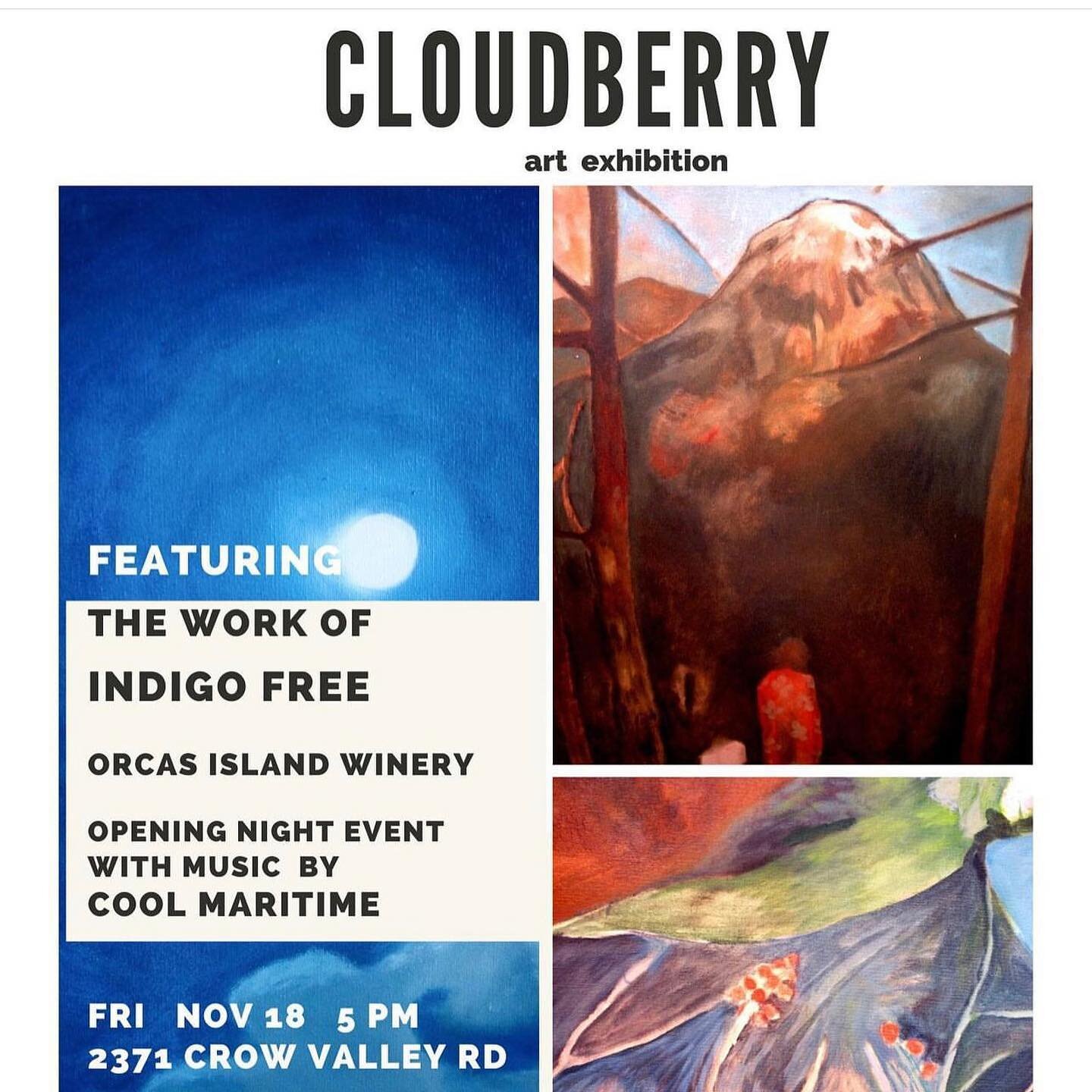 Join us tomorrow evening at 5 PM for the opening of CLOUDBERRY featuring all new works from the remarkably evocative emerging artist and painter, Indigo Free. 

Indigo reveals her mysterious yet distinct style, mythic form and big sky mind through he