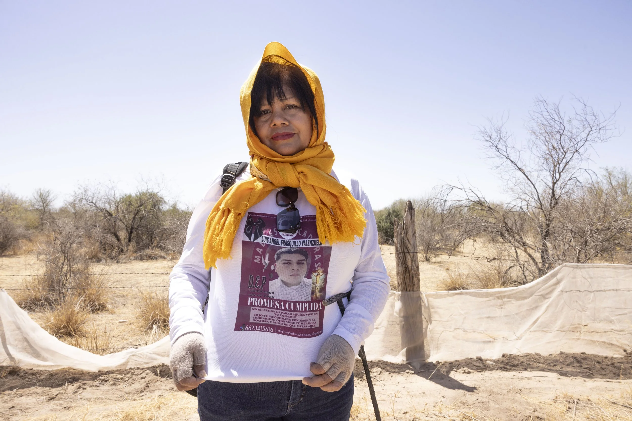 "Promise fulfilled."
The sweater of the woman who found her son.