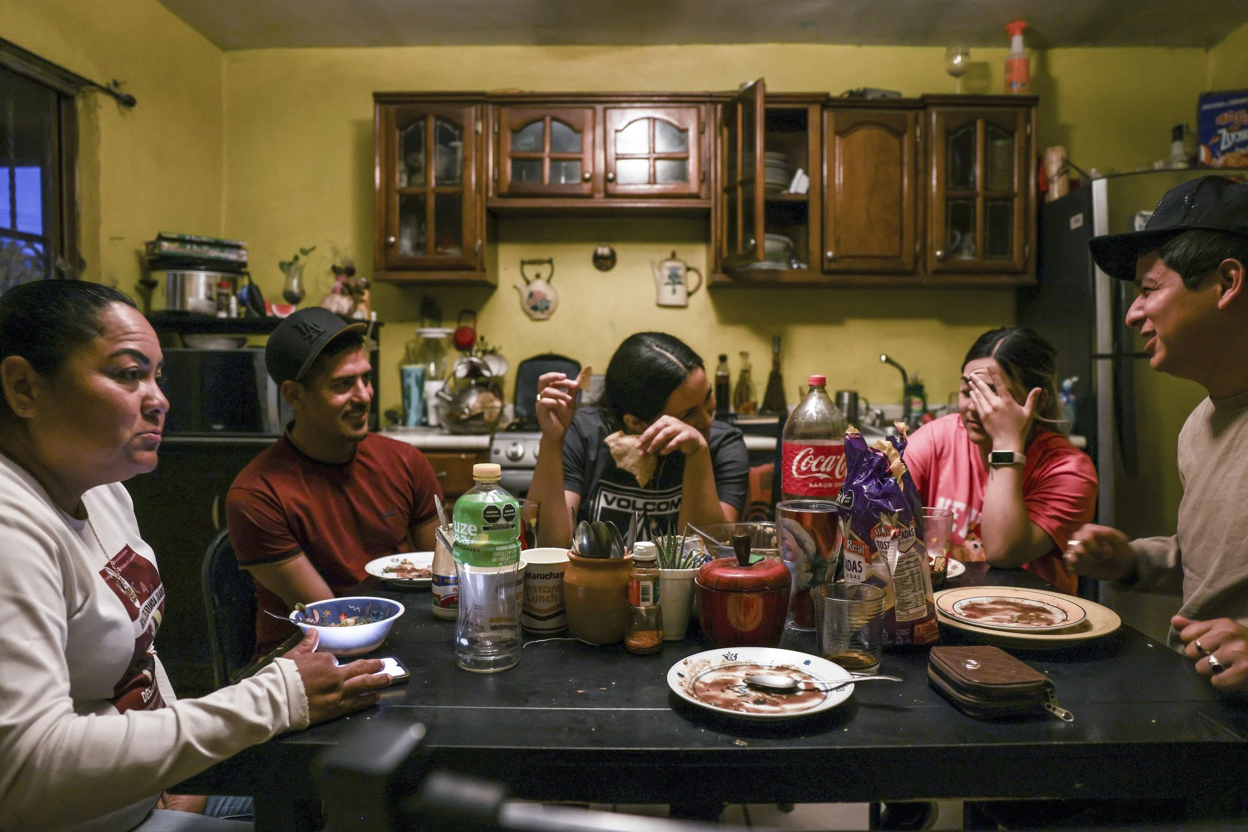 Jennifer and Cecilia at dinner at Ana Luisa's.
Both have lost brothers.