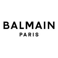 Balmain Paris logo in black text on a white background