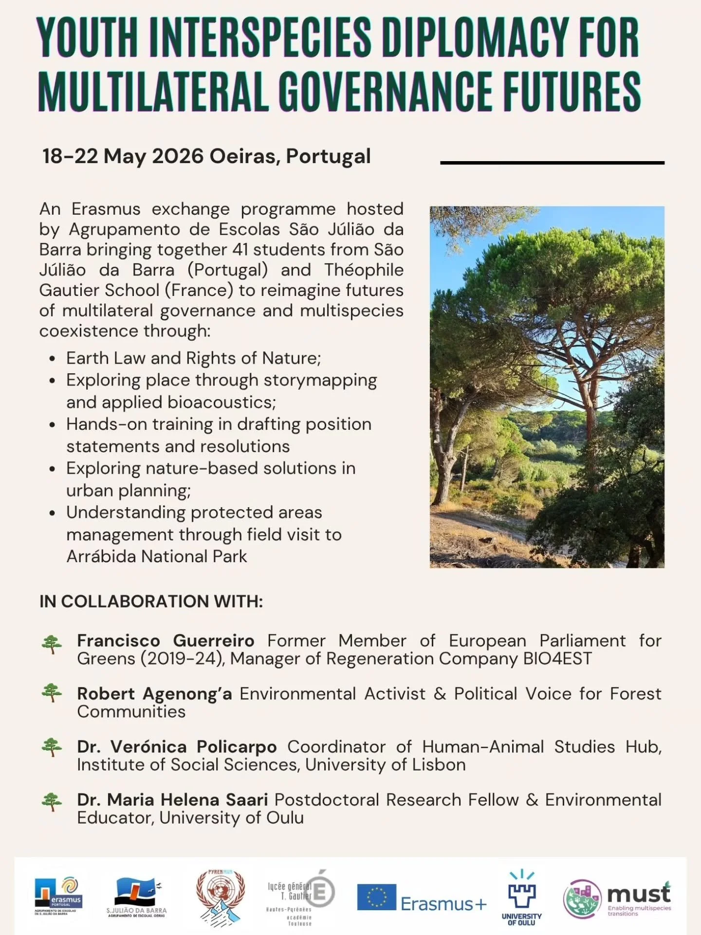 Excited for the next stage of our PyrenMUN  interspecies diplomacy training - this time in Oeiras where together with 41 students from Portugal and France, dedicated teachers, researchers and invited experts we will be exploring multilateral governan