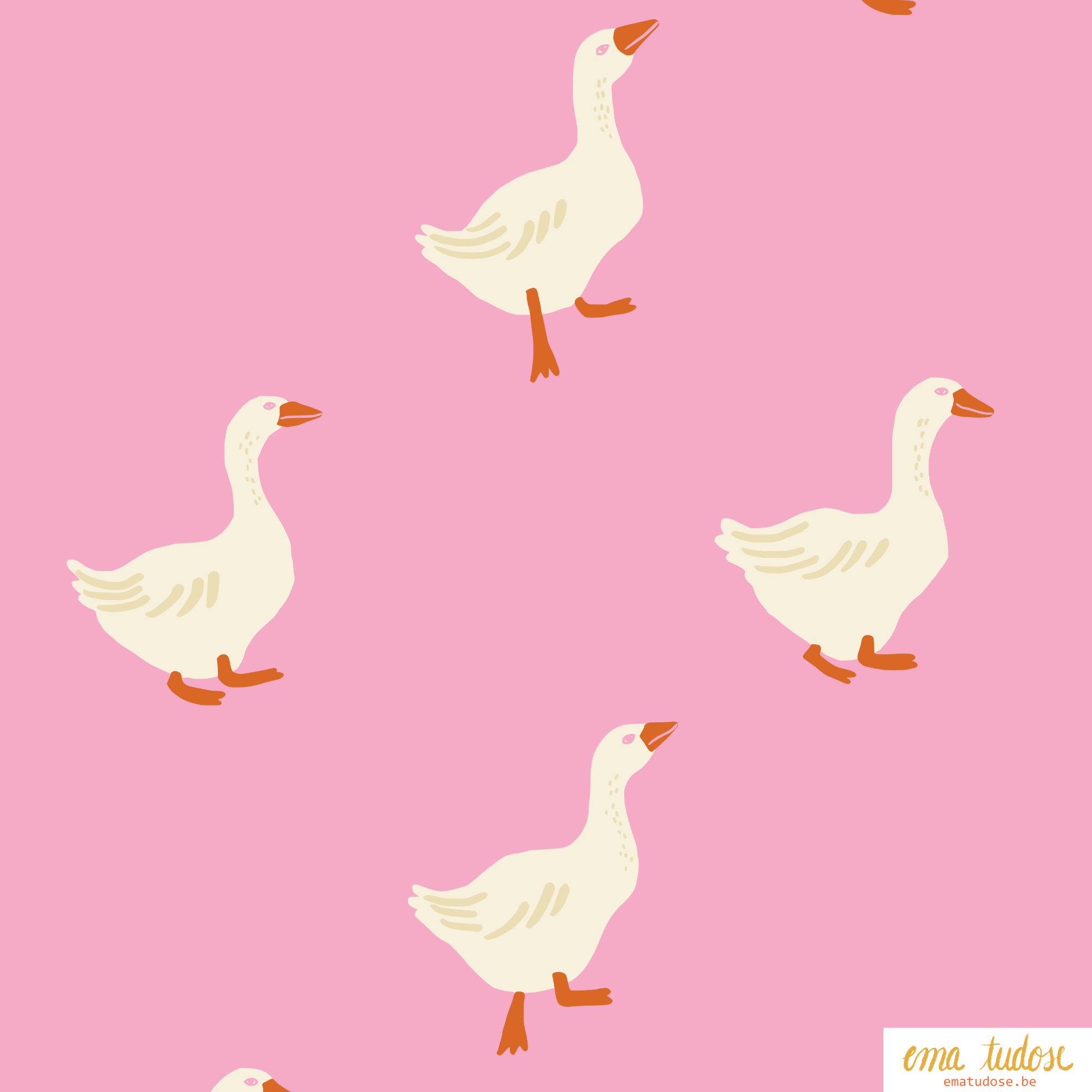 Geese simple pink Ema Tudose.png