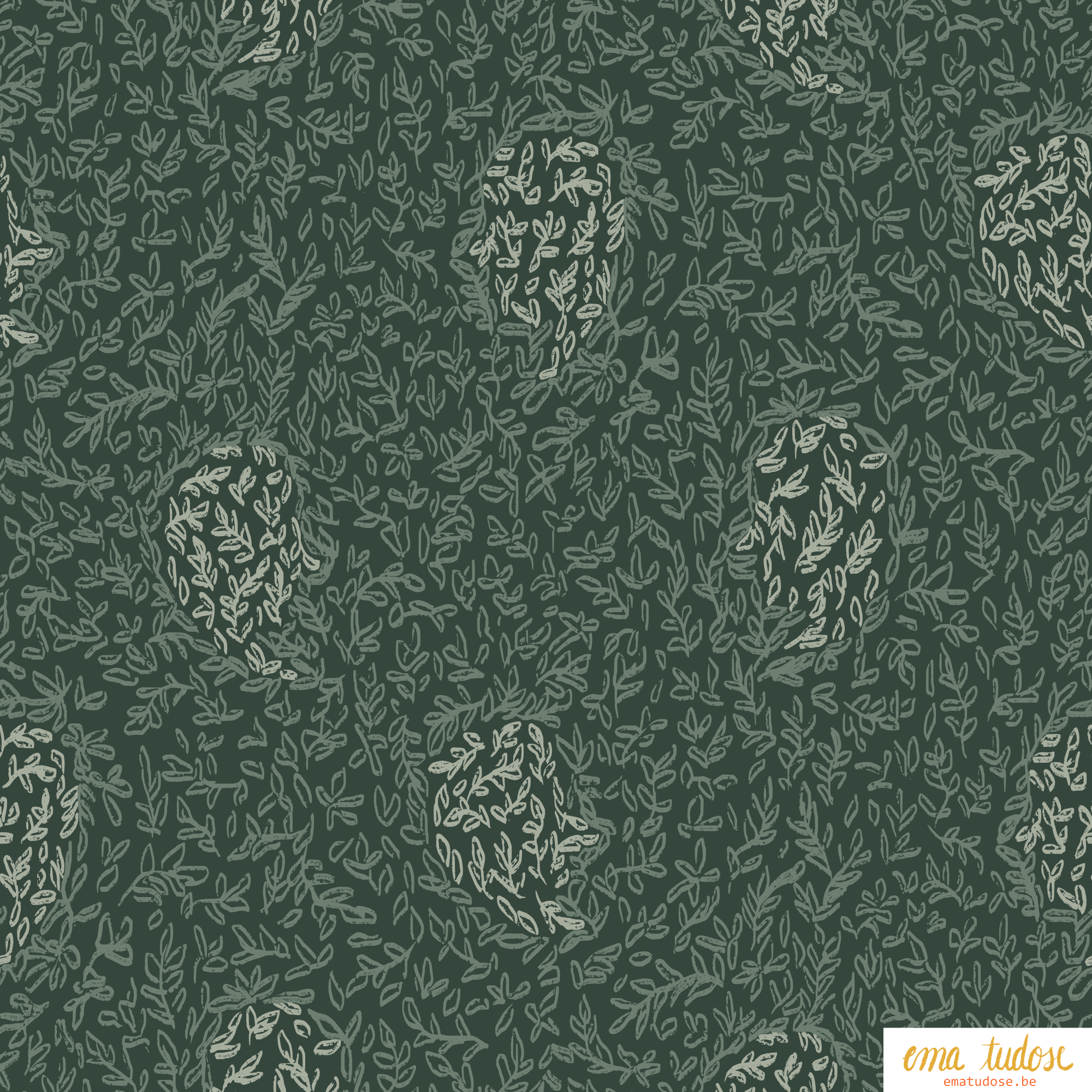 Forest Thicket Blender Deep Green Leaf Texture