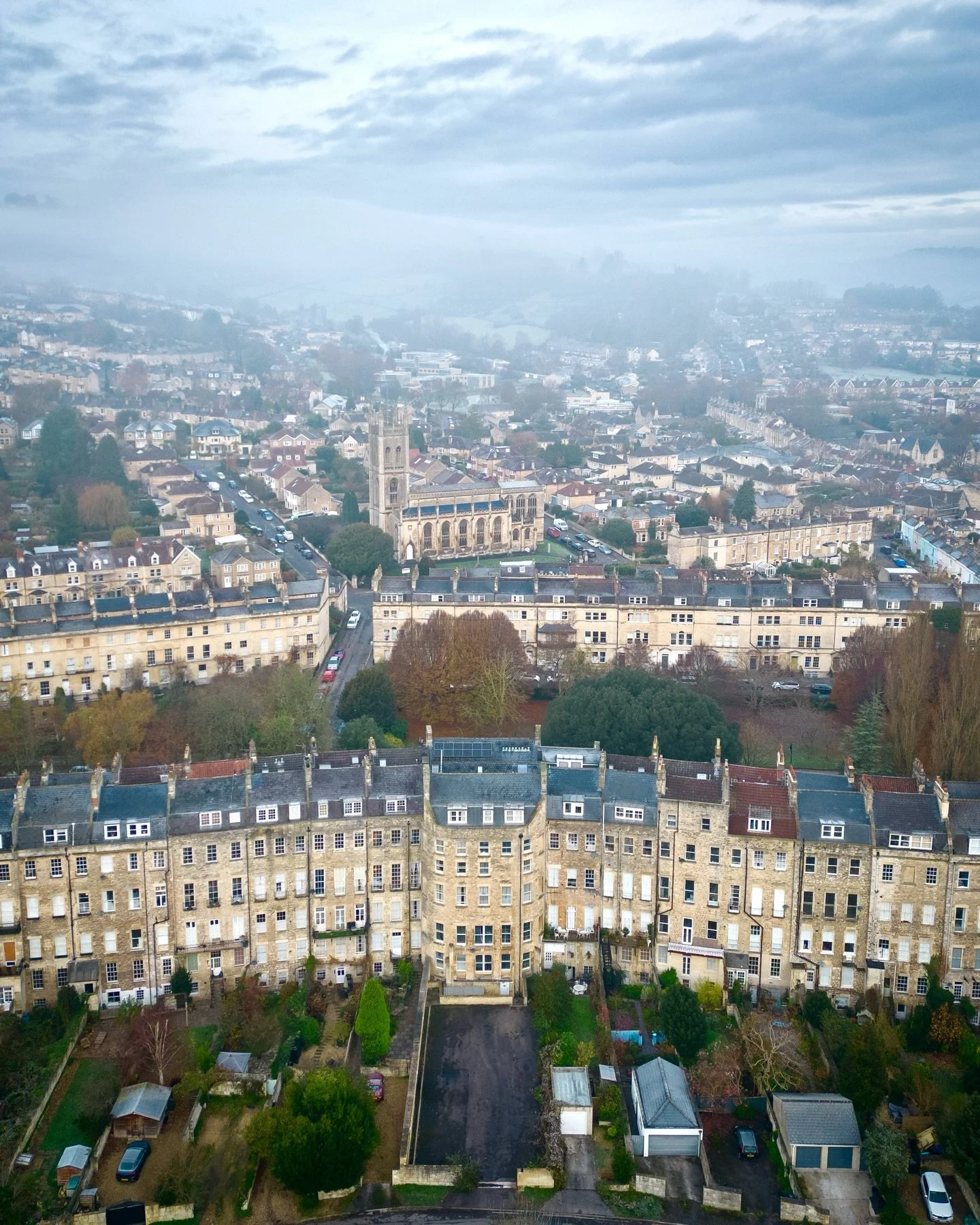 Top marks to those who can guess this location in Bath.

Misty days in Bath are the best. There&rsquo;s a magical light fog that envelopes and mingles through the beautiful golden architecture. Views are softened by ethereal haze transforming familia