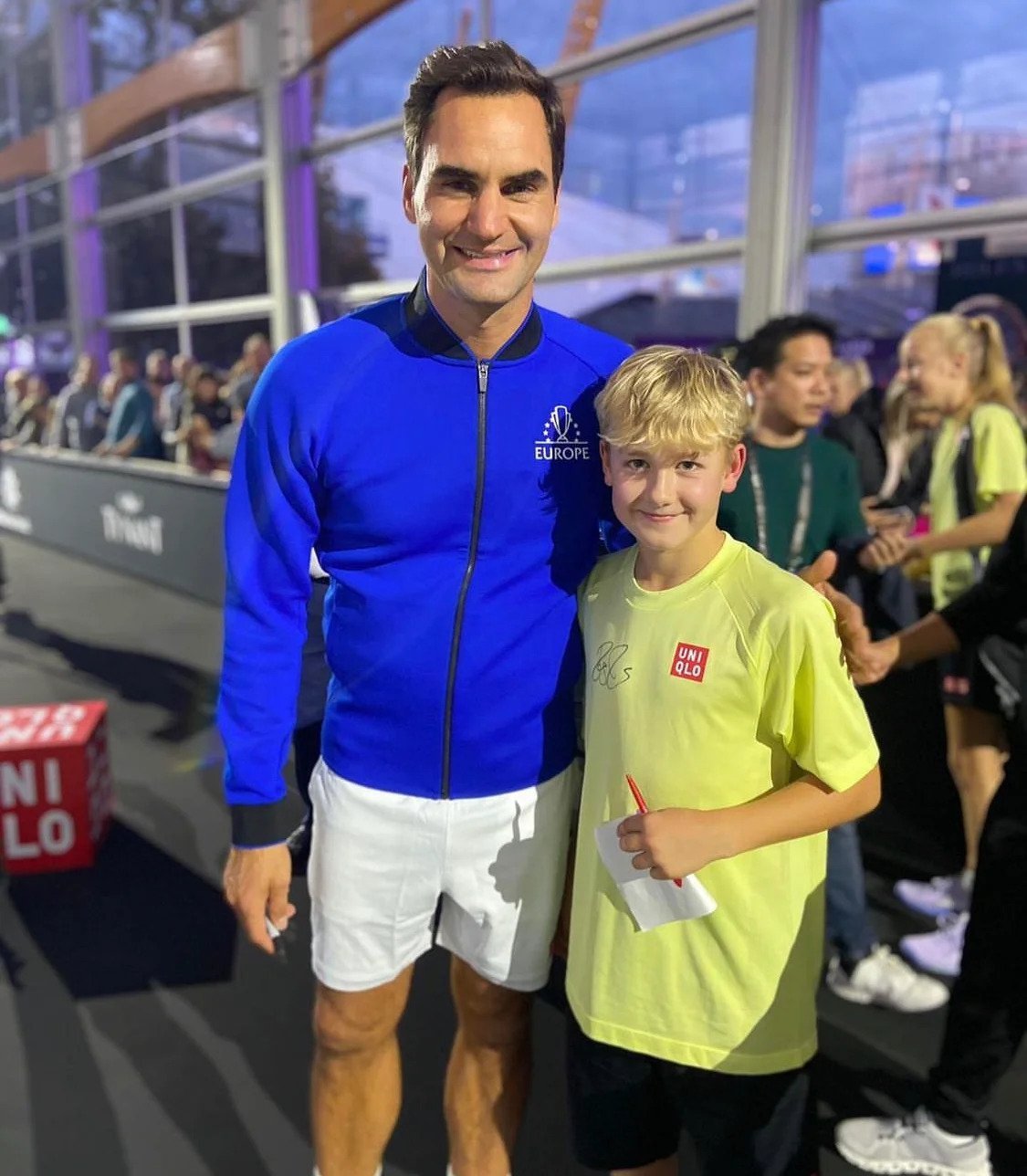 Memorable Moment For Grantees With Roger Federer