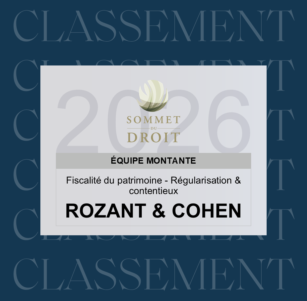 R&amp;C classé équipe montante !