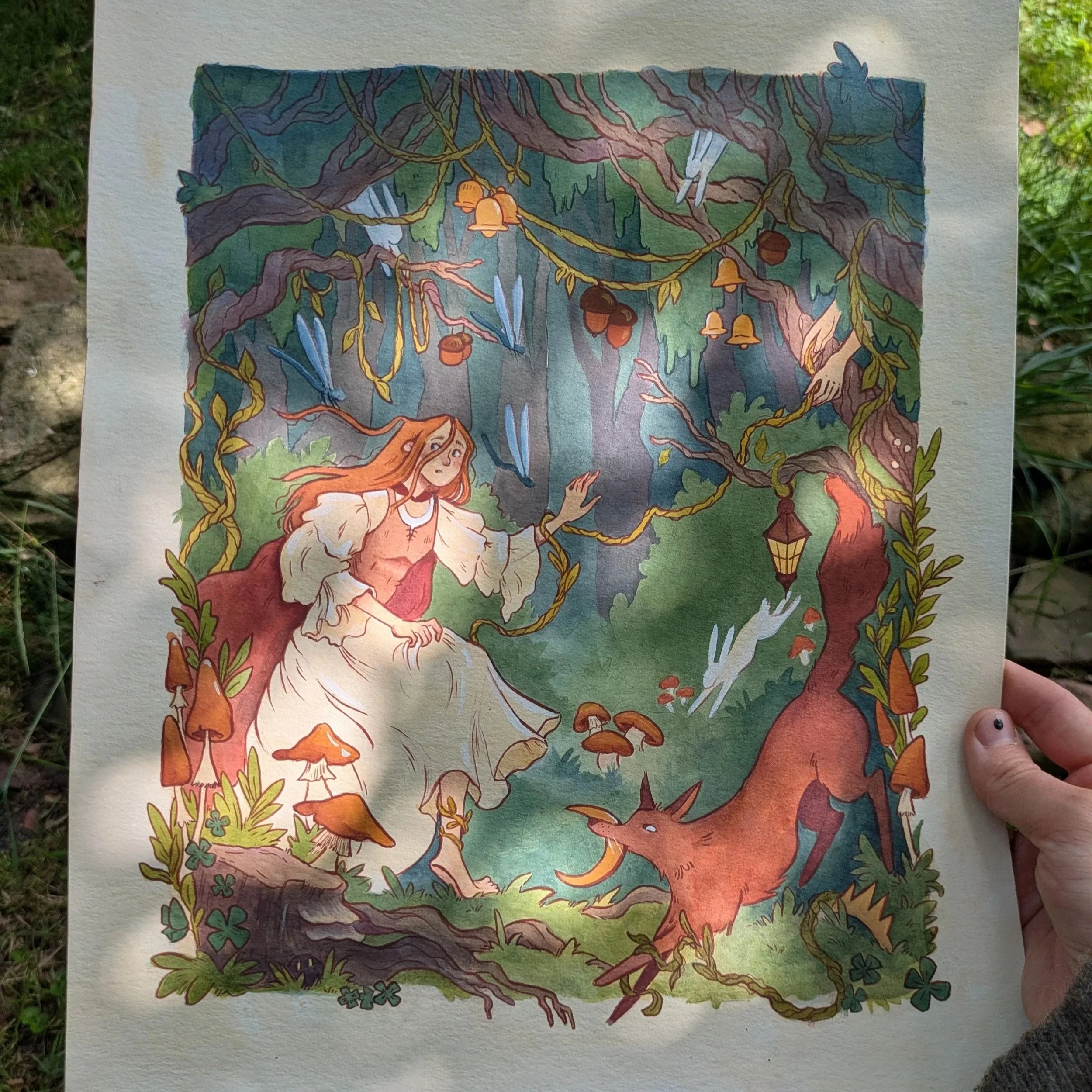 with a fairy, hand in hand