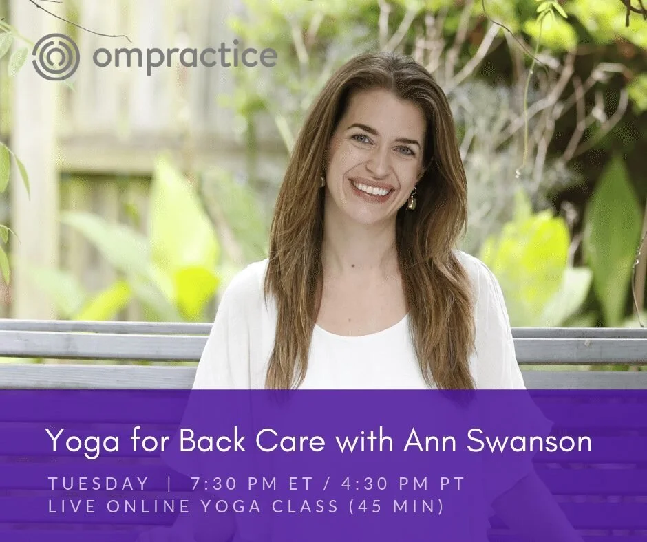 Yoga for Back Care class with Ann Swanson
