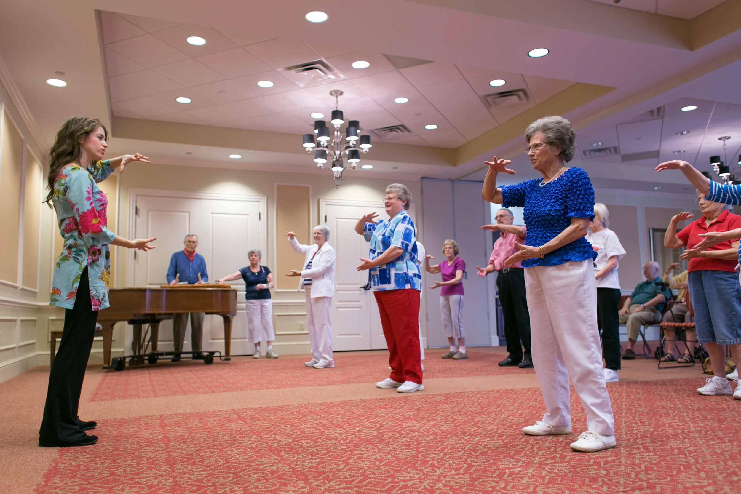 Ann teaching in a retirement home