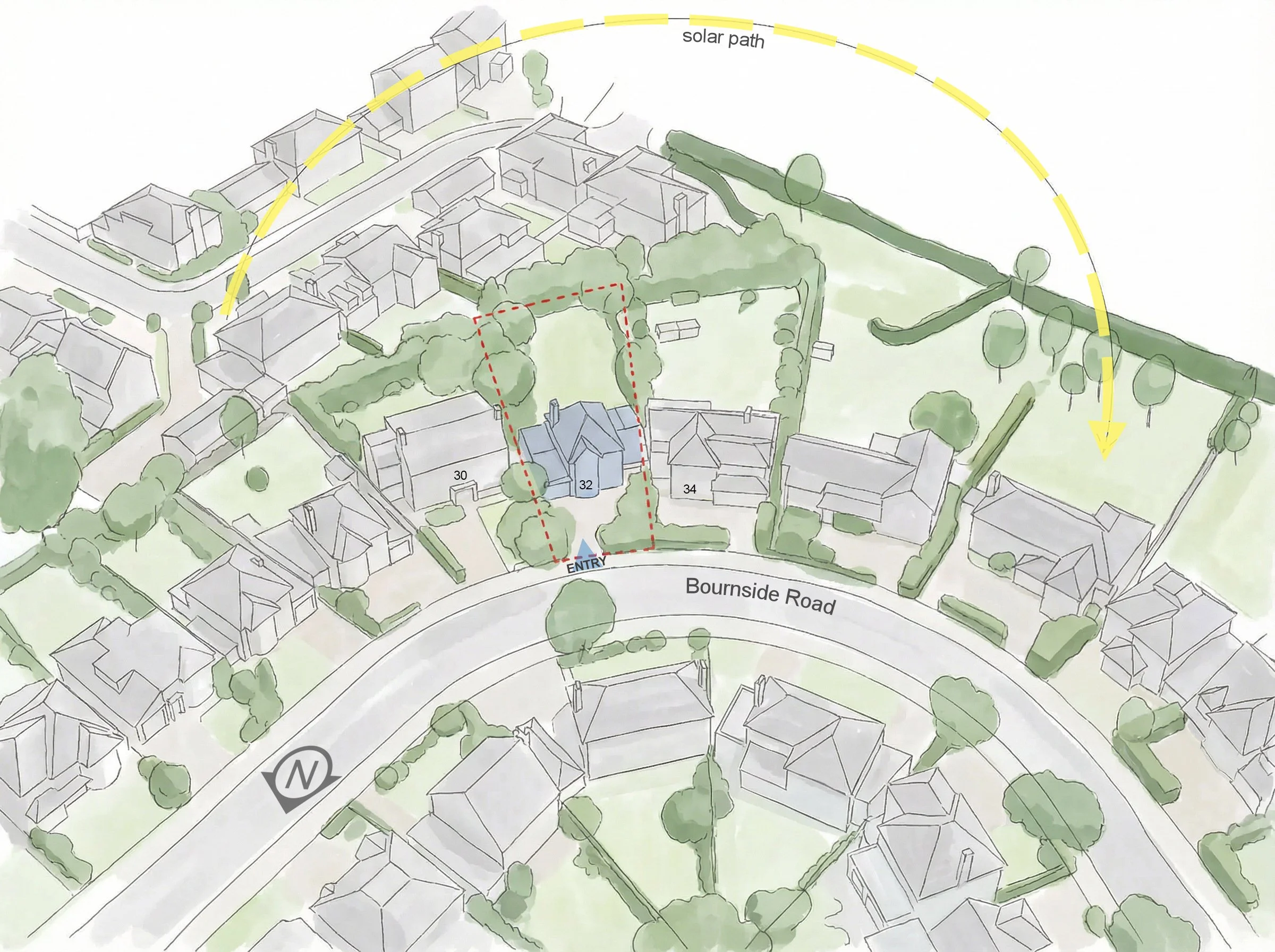 Residential home renovation - Site Analysis design by Cheltenham Architects - Pyste Studio