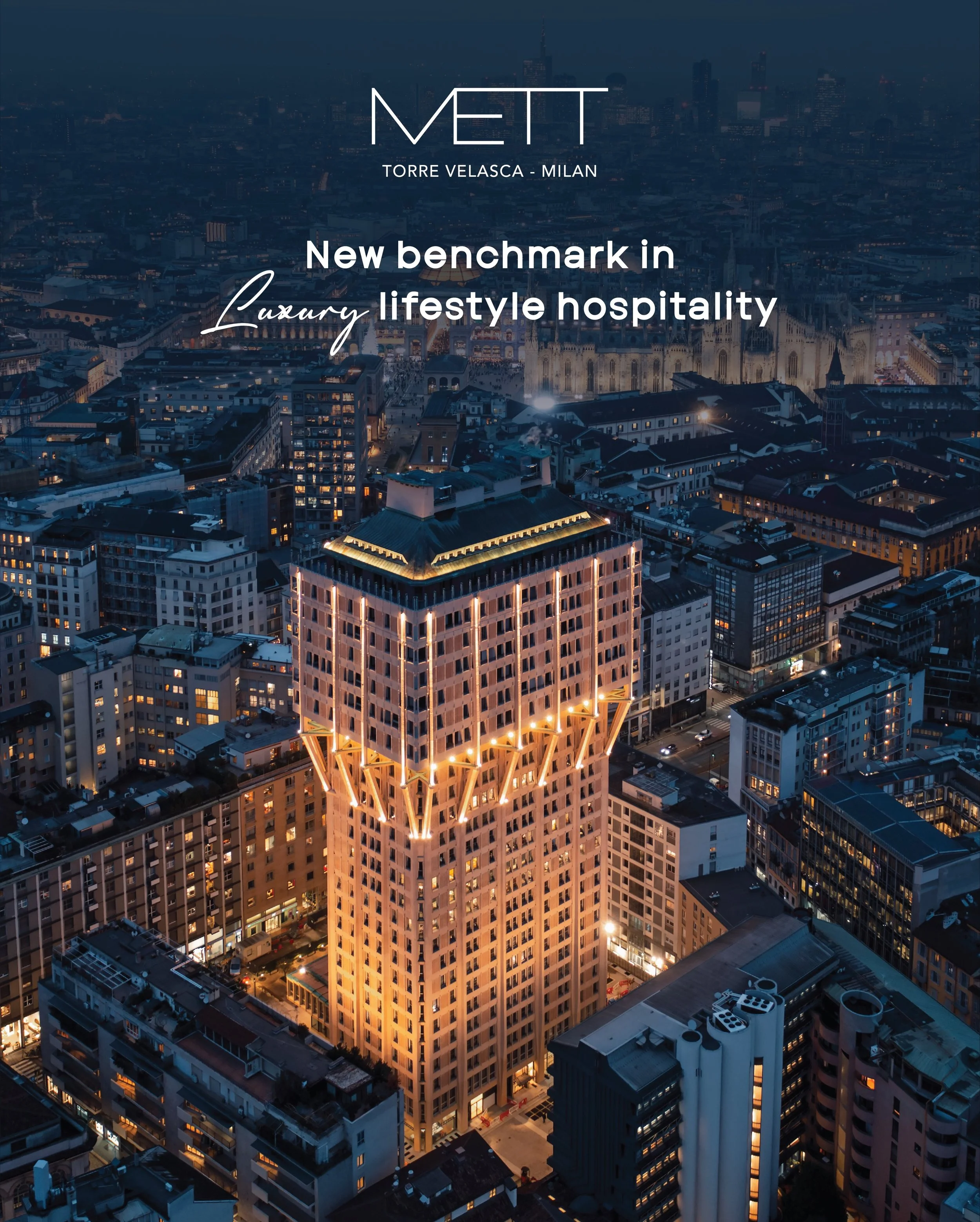 Sunset Hospitality Group is proud to announce the launch of @mettmilantorrevelasca located within one of the most iconic towers in the heart of Milan and representing the most ambitious METT lifestyle offering to date.

Developed in partnership with 