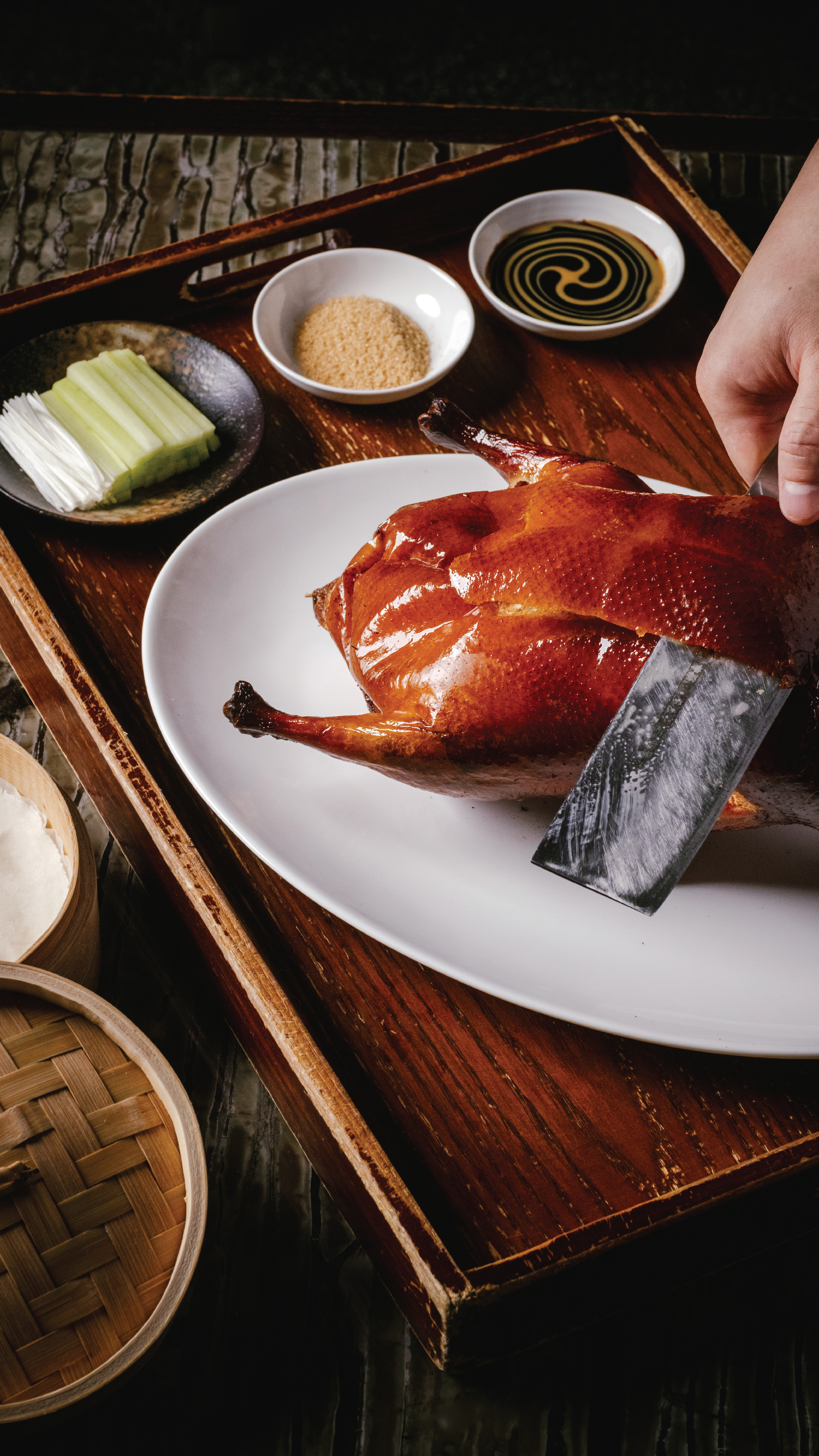 The best Peking Duck in Dubai in Mott32 Restaurant 