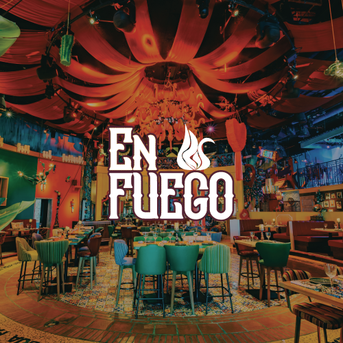 En Fuego is a high-energy Mexican dining and entertainment concept at Atlantis, The Palm.

Bold flame-grilled flavours, live mariachi, signature drinks, and nonstop fiesta vibes come together for an immersive night out. 