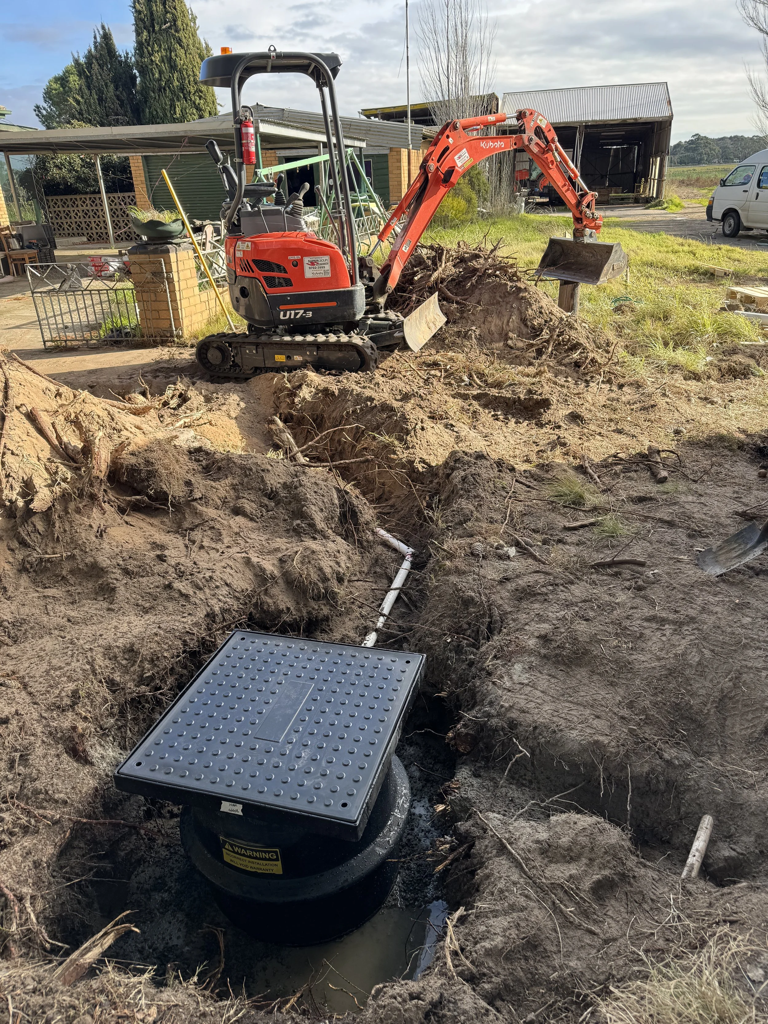 Plumbing trenching