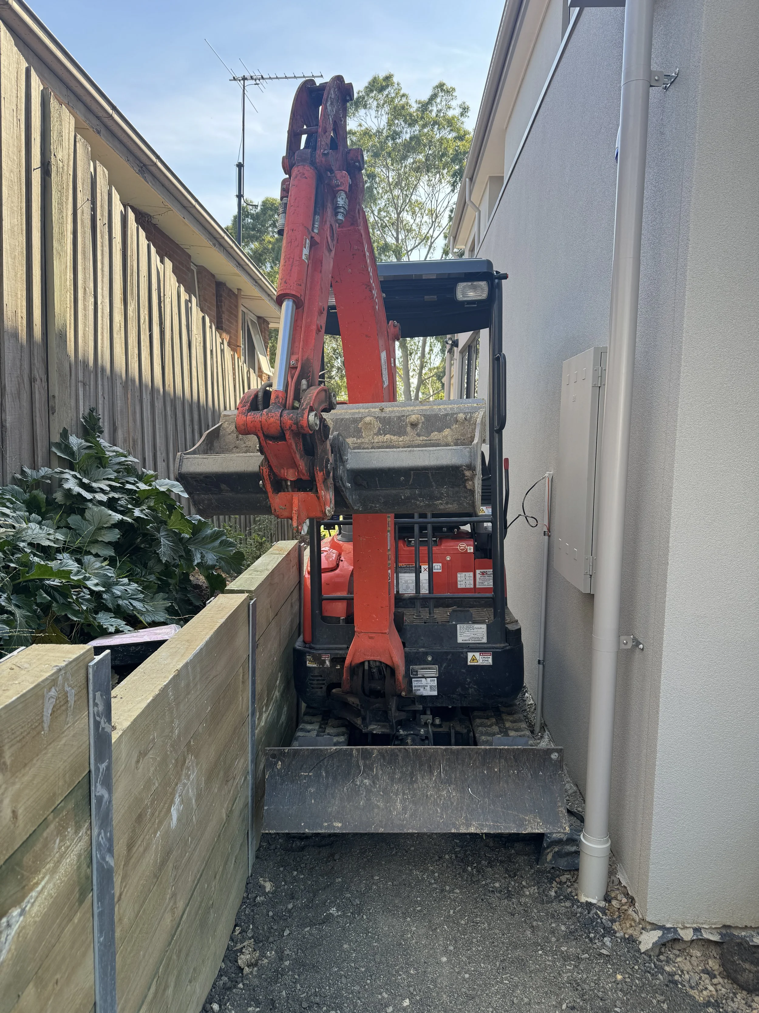 Narrow access excavation Frankston