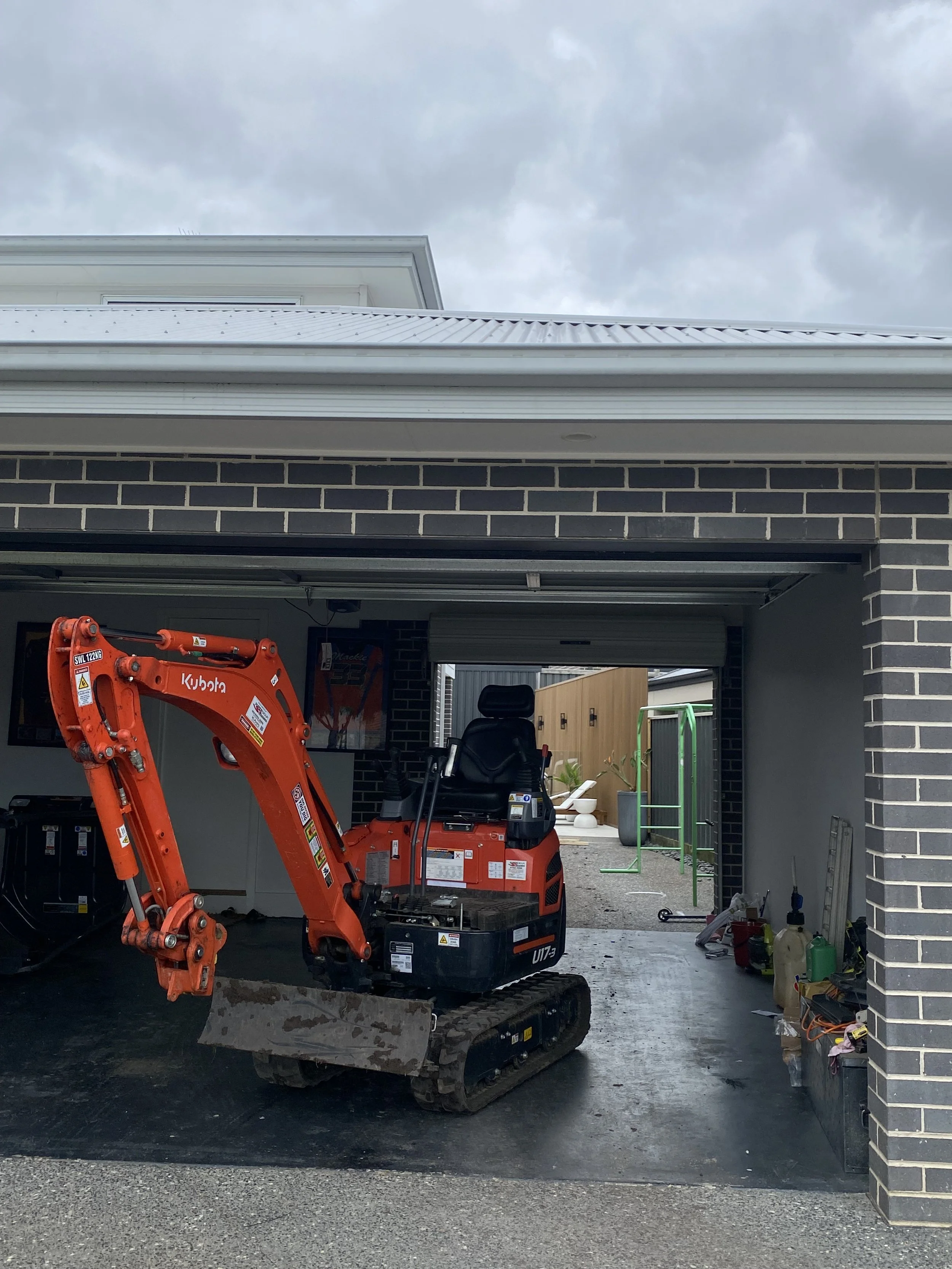 Tight access through garage