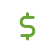 Green dollar sign icon