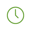 Simple green clock icon