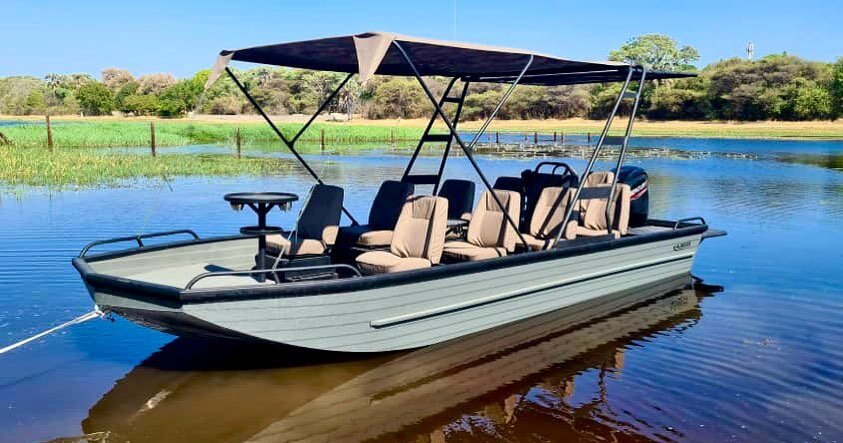 The legendary Aliboats Swamp Cruiser paired with the Mercury 80hp 4-Stroke is the perfect combination for exploring the Okavango Delta.

#aluminumboats #aluminiumboat #okavangodelta #riversafari #safari #botswana #boat #mercurymarine