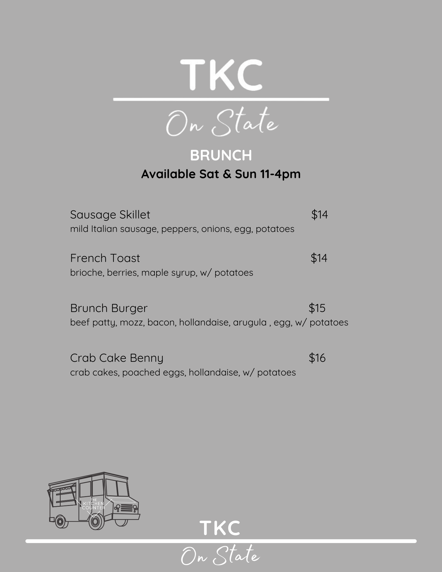 Menu — The Kitchen Counter