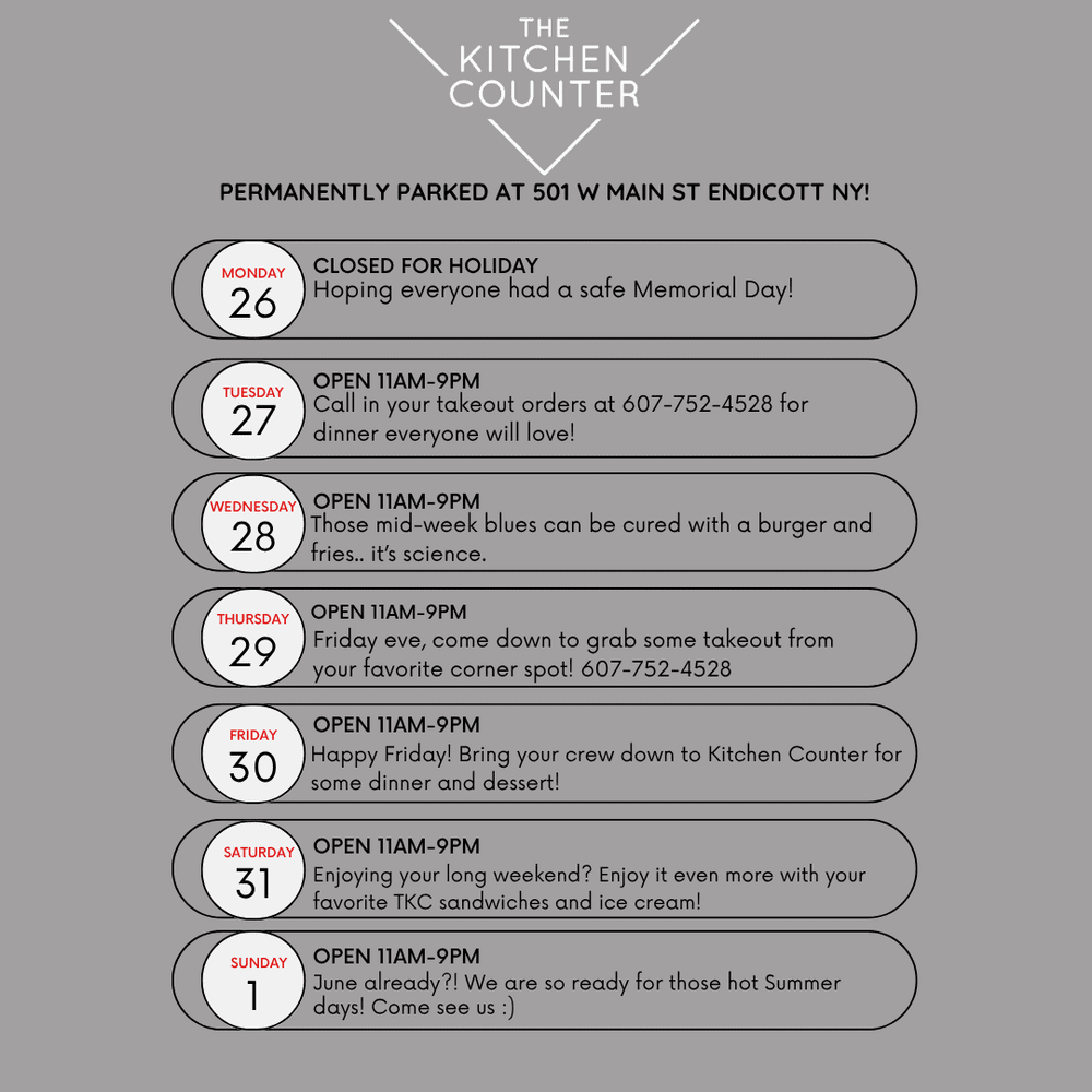 Menu — The Kitchen Counter