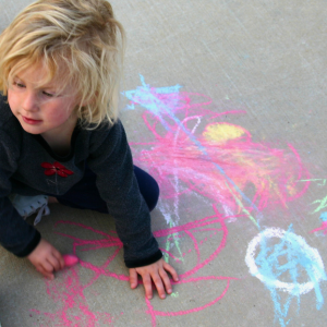 Sidewalk Chalk Art Drop-In Activity
