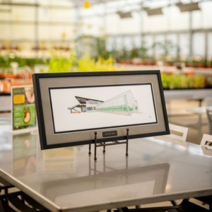 Commemorative drawing of the greenhouse in the greenhouse for sponsors