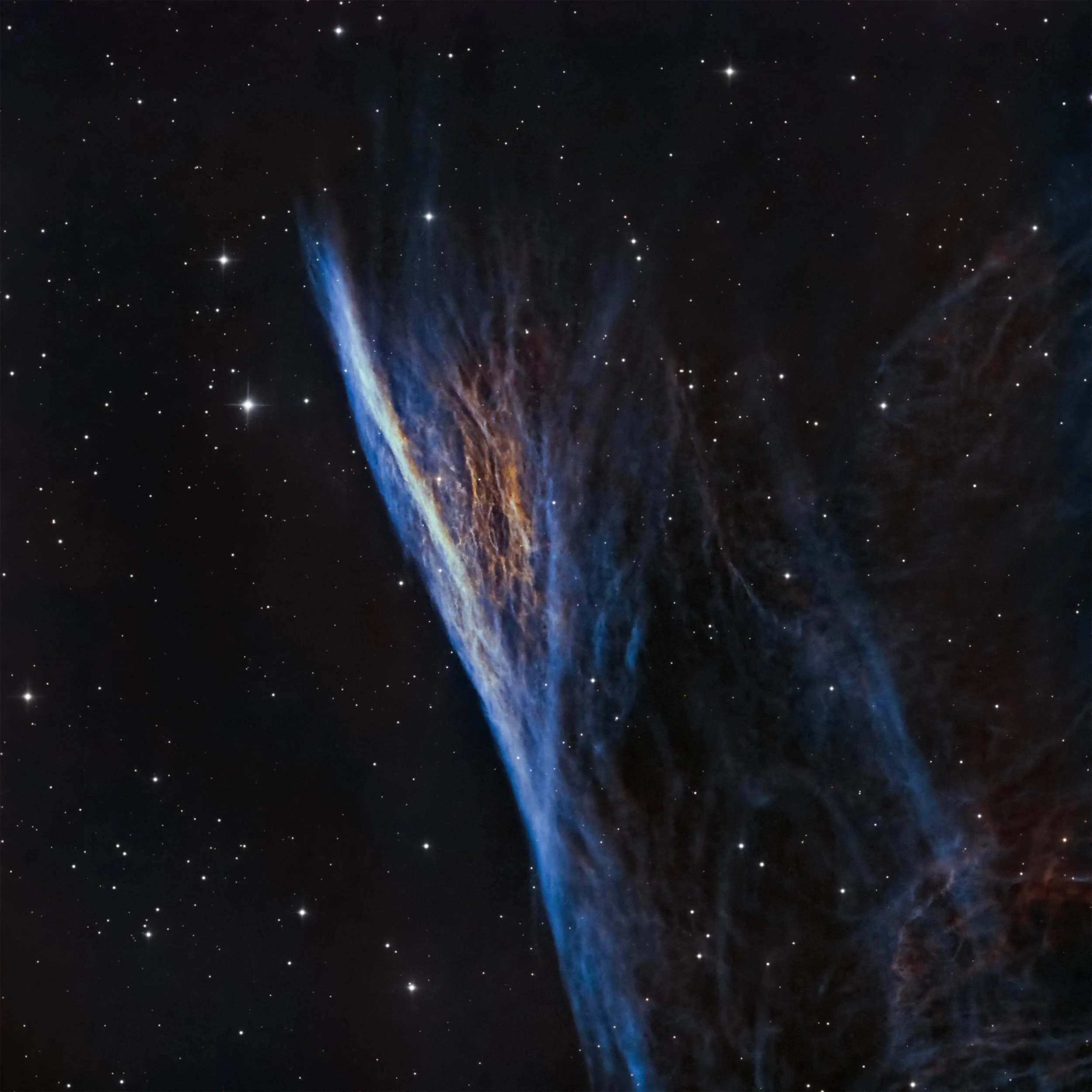 NGC 2736 – Pencil Nebula – processed by Cosmic Captures from Telescope.Live image data
