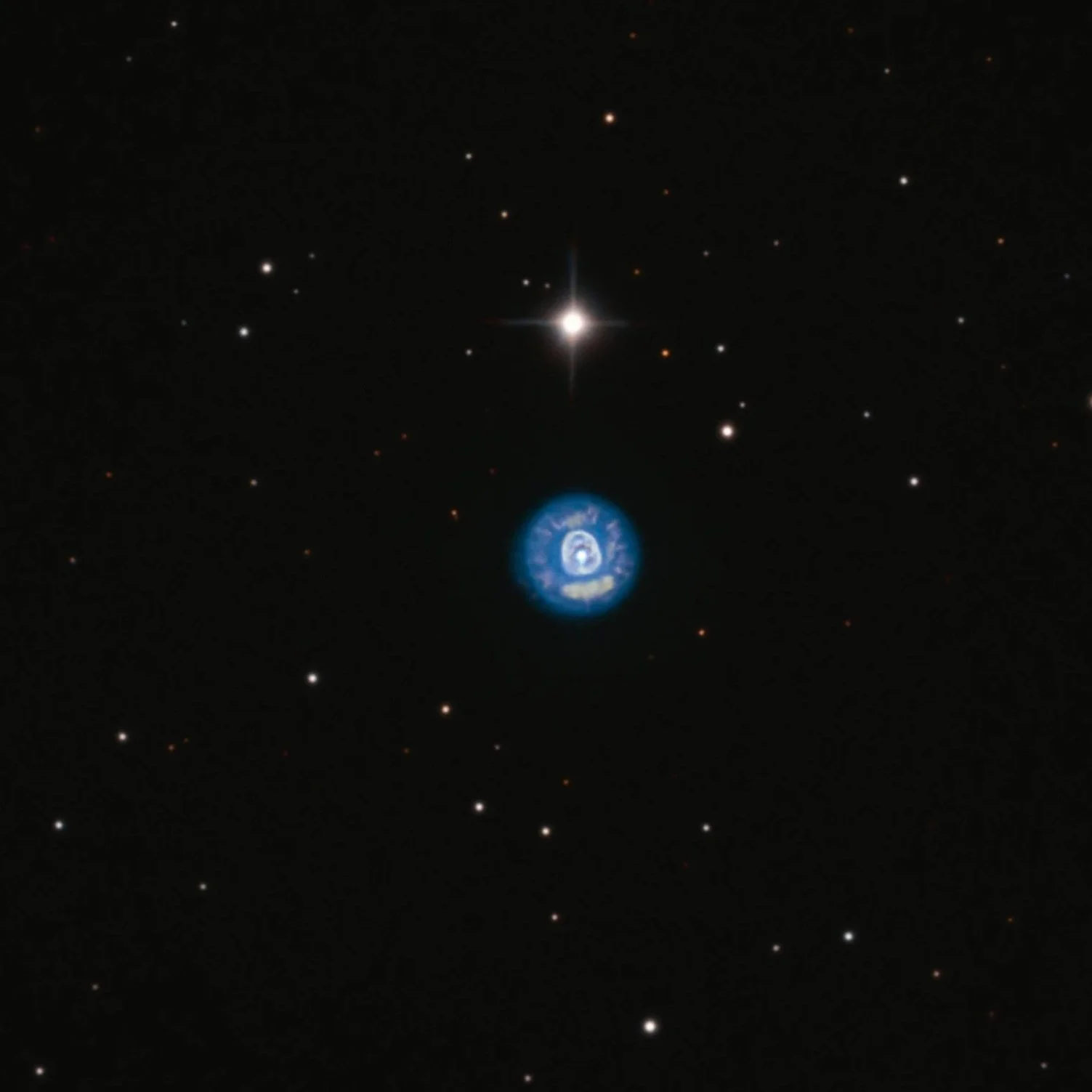 NGC2392 – Eskimo Nebula – processed by Cosmic Captures from Telescope.Live image data