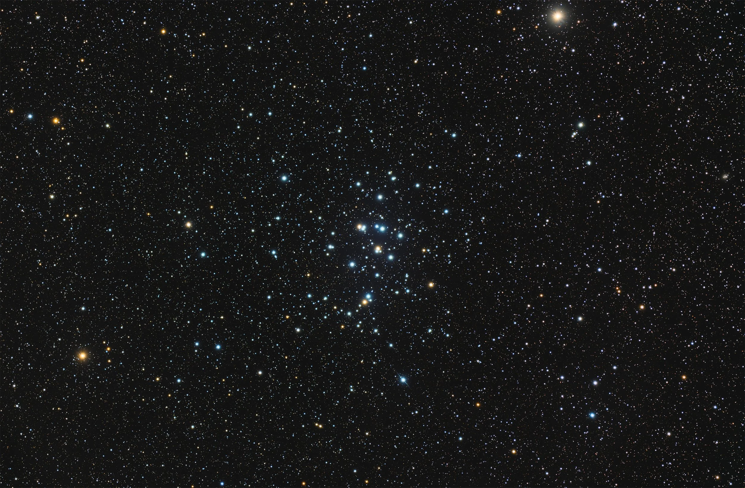 M44 – Beehive Cluster – processed by Cosmic Captures from Telescope.Live image data