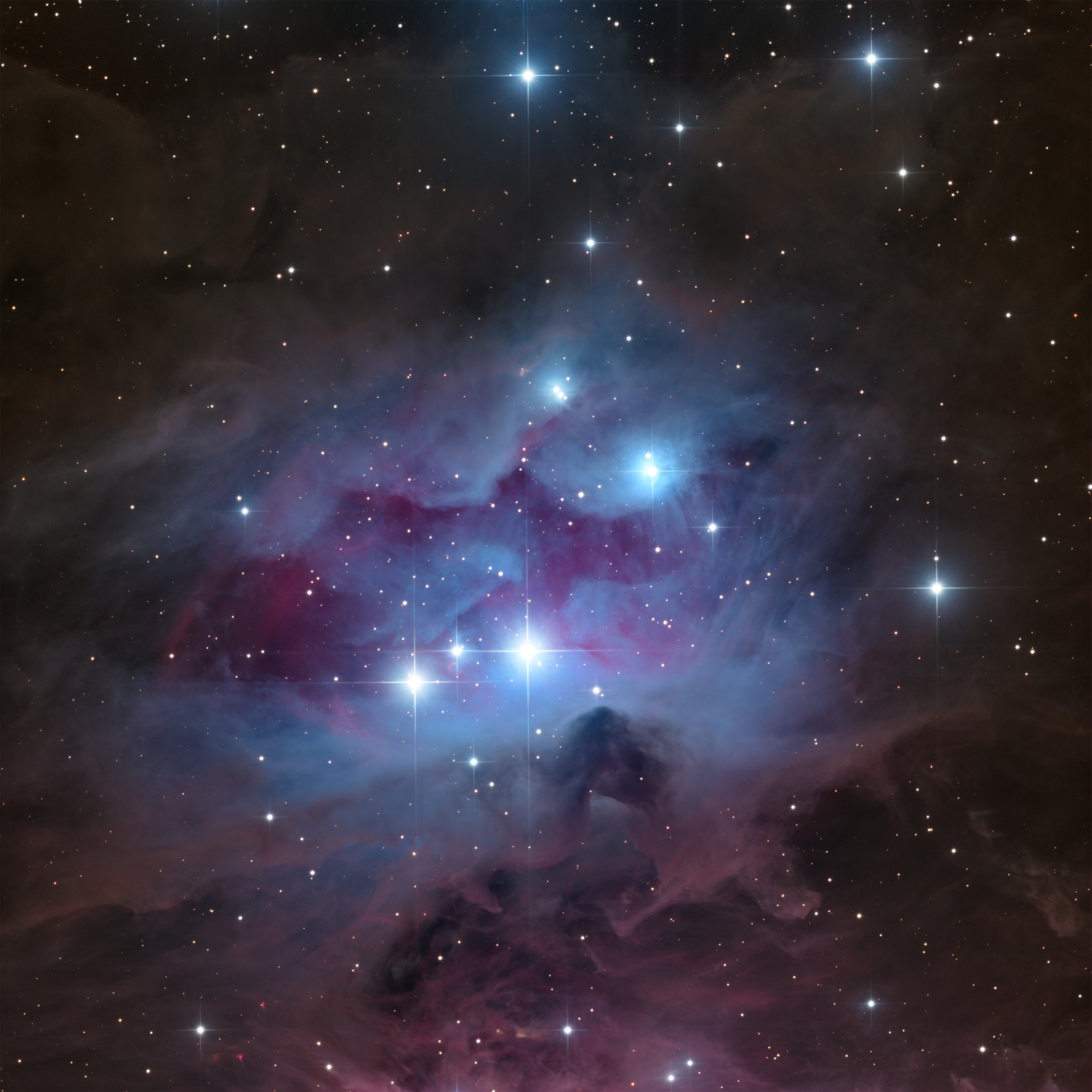 NGC 1975 – Running Man Nebula – processed by Cosmic Captures from Telescope.Live image data