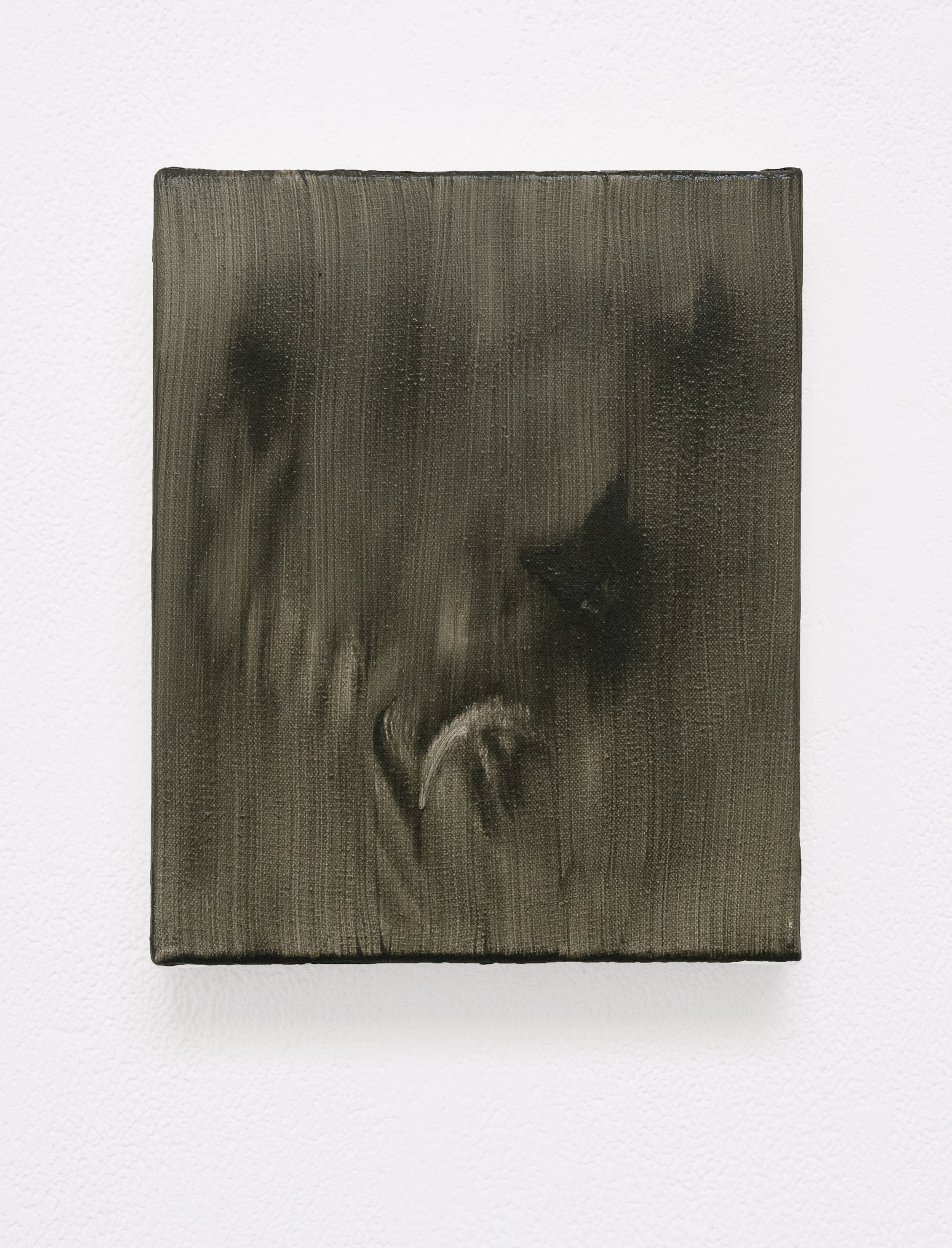 Untitled (Green - Grey), 25 x 20cm, Oil on Canvas, 2025