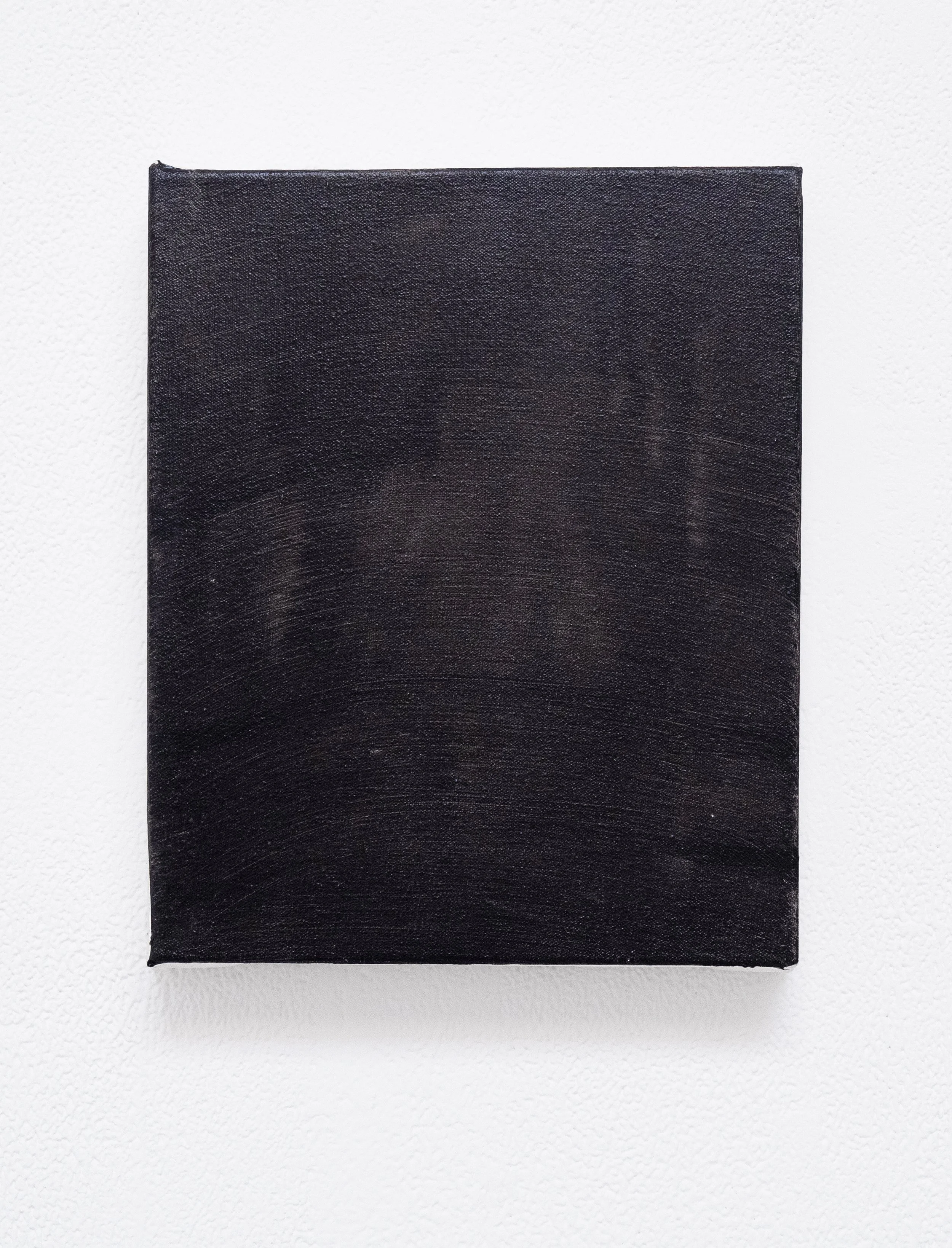 Untitled (Deep Black), 25 x 20cm, Oil on Canvas, 2025