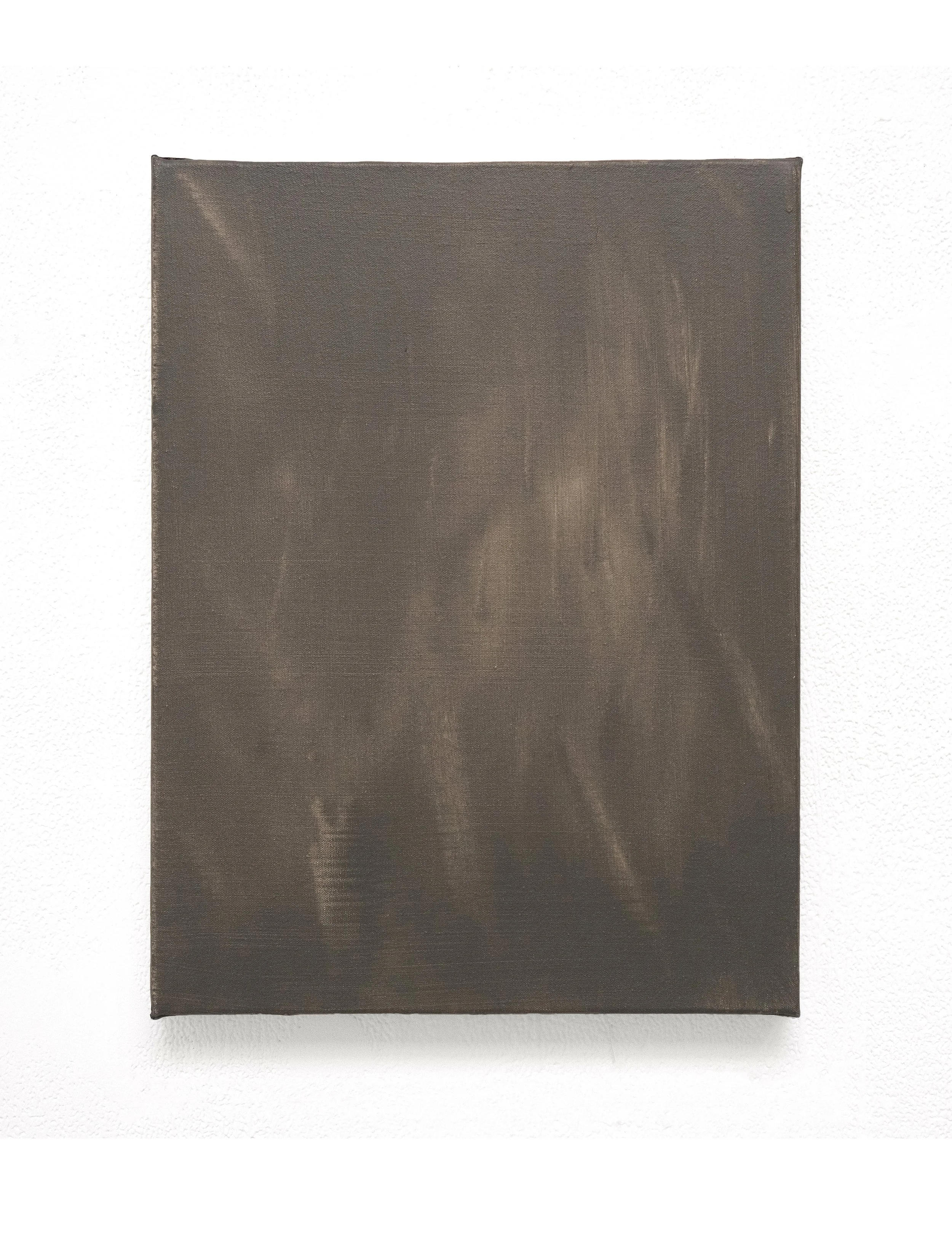 Untitled (Silver - Green), 40.6 x 30.5cm, Oil on Canvas, 2025