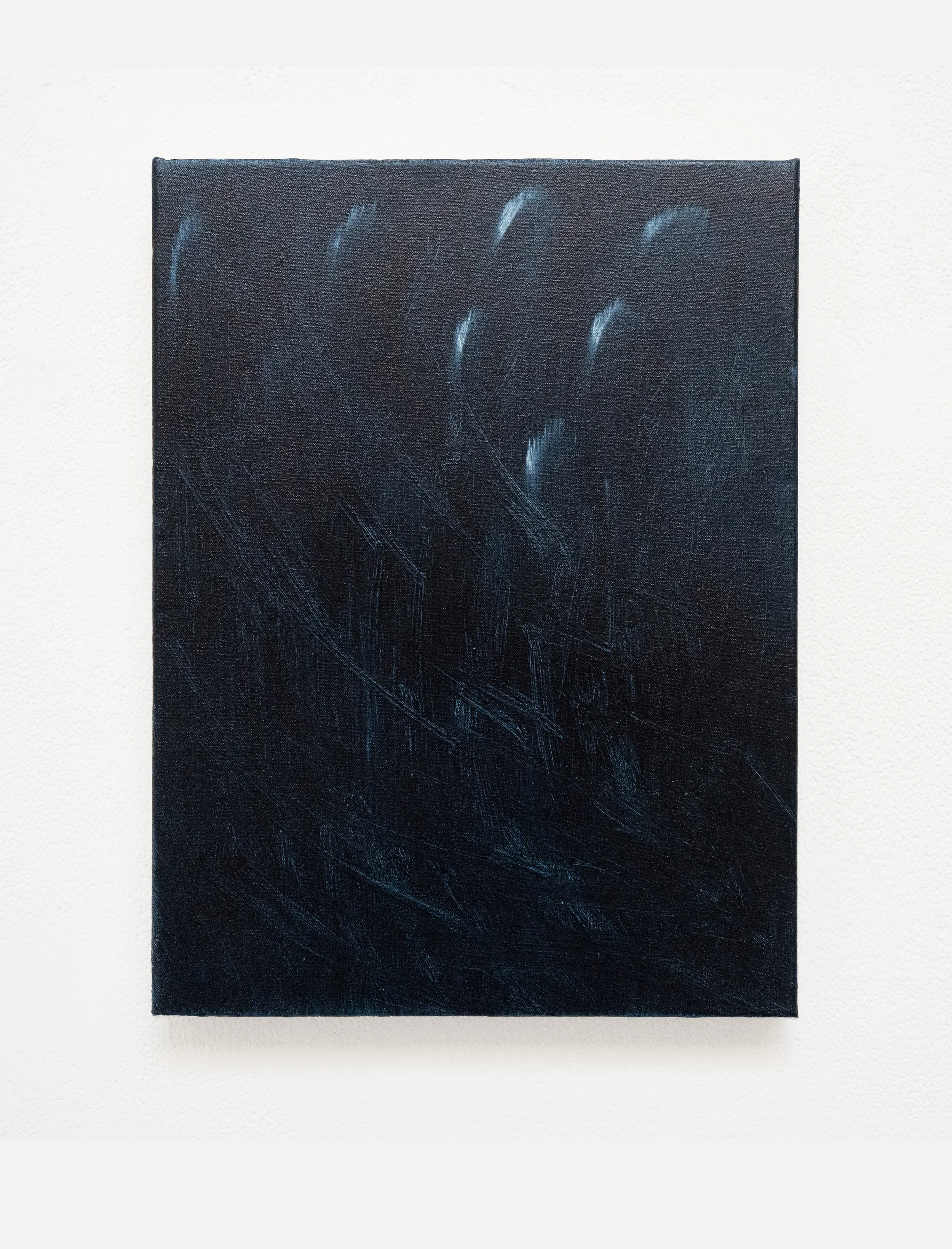 Untitled (Dark Blue), 40.6 x 30.5cm, Oil on Canvas, 2025