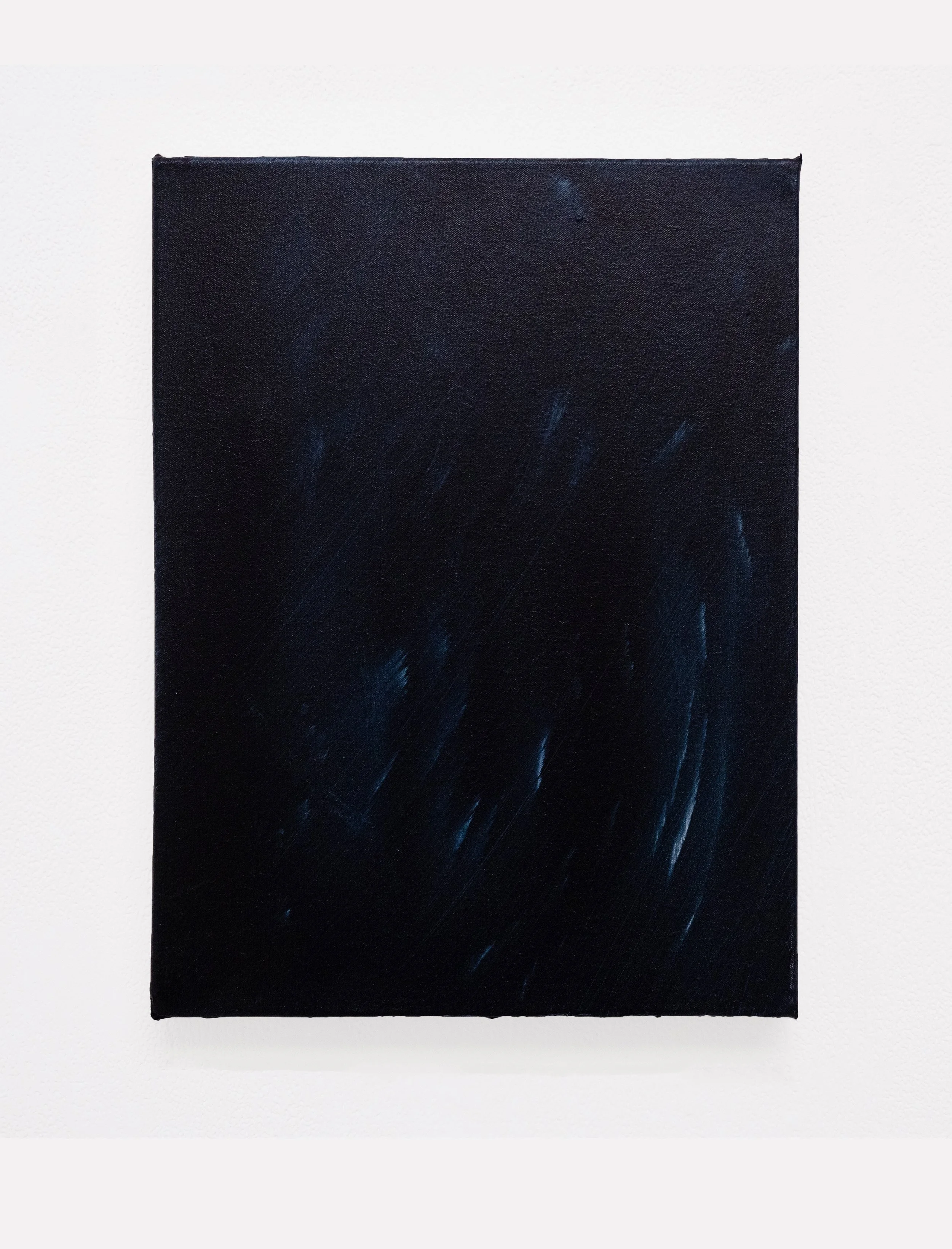 Untitled (Blue - Black), 40.6 x 30.5cm, Oil on Canvas, 2025