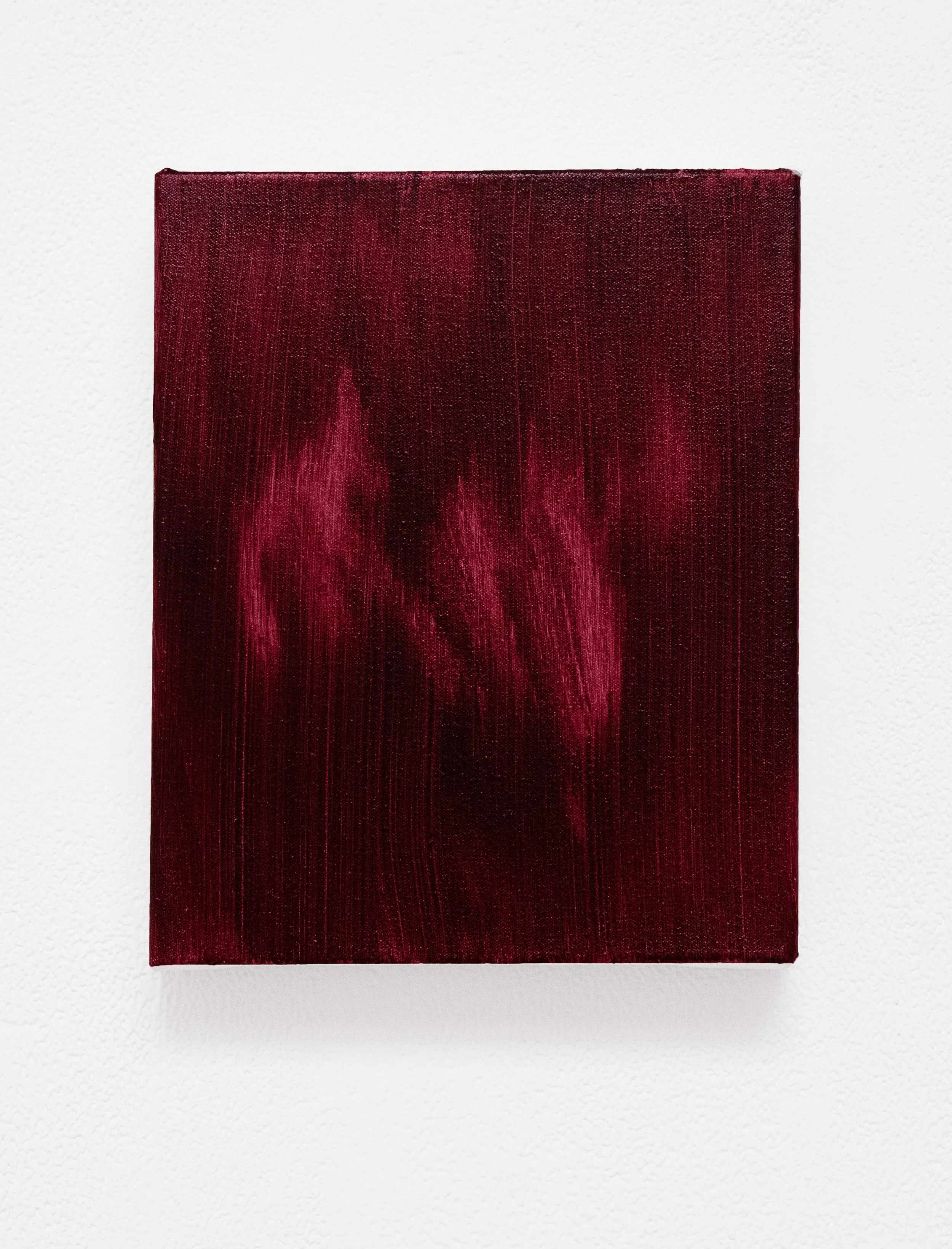 Untitled (Deep Red), 25 x 20cm, Oil on Canvas, 2025