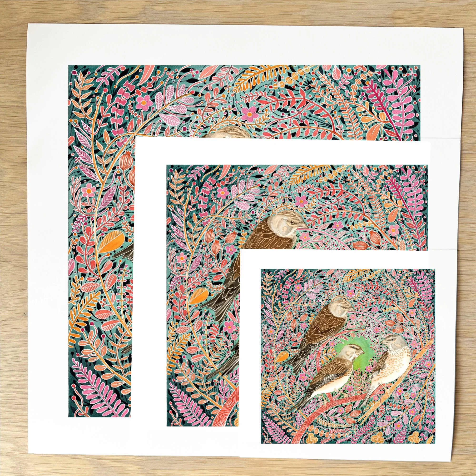 art print sizes a parcle of linnets.jpg