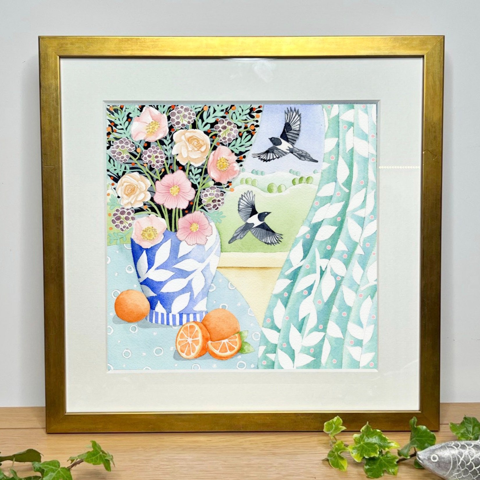 Still+life+with+magpies+New+gold+framed+print+4cm+Photo+06-12-2023%2C+12+38+08+pm.jpg