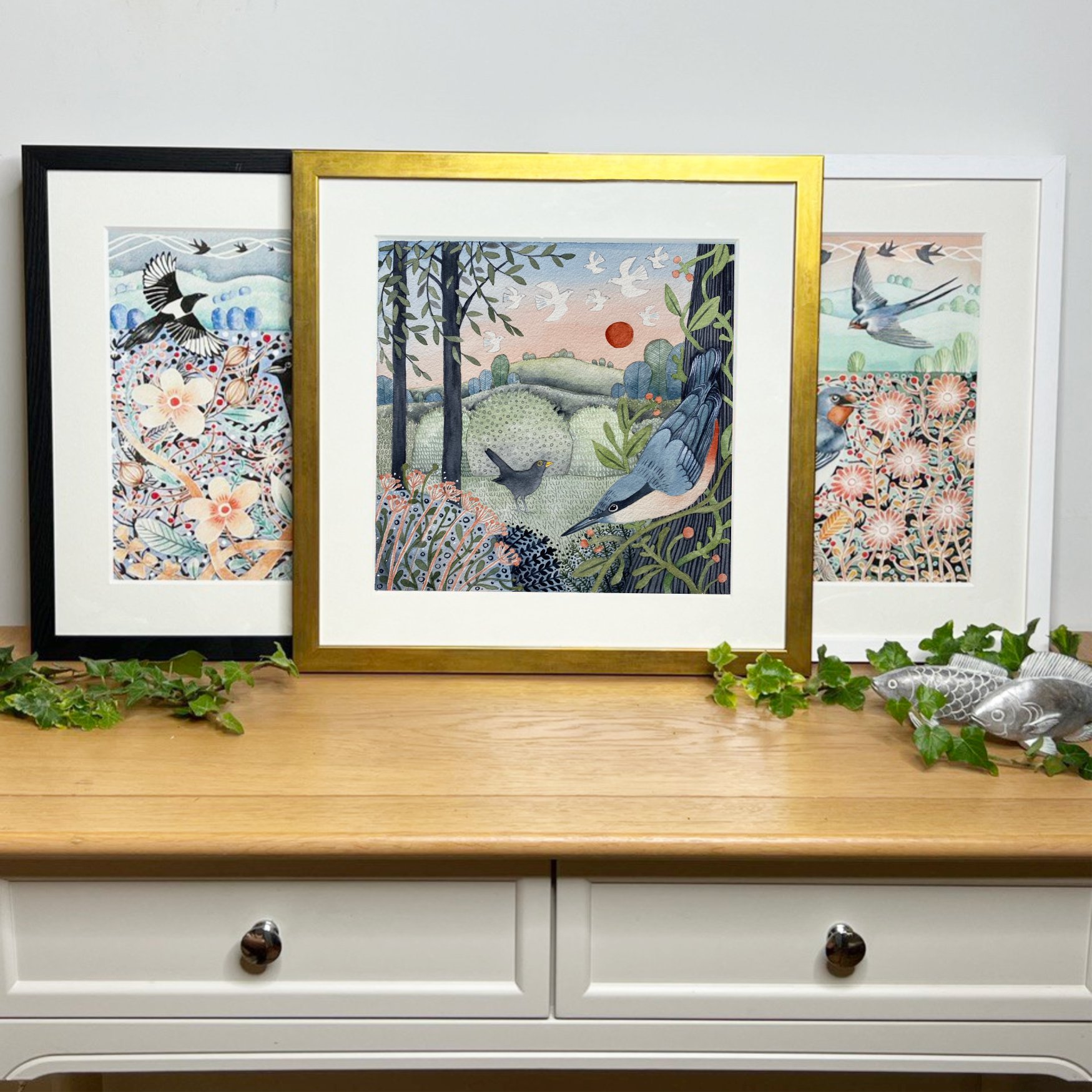 Spring three framed prints nuthatch.jpg