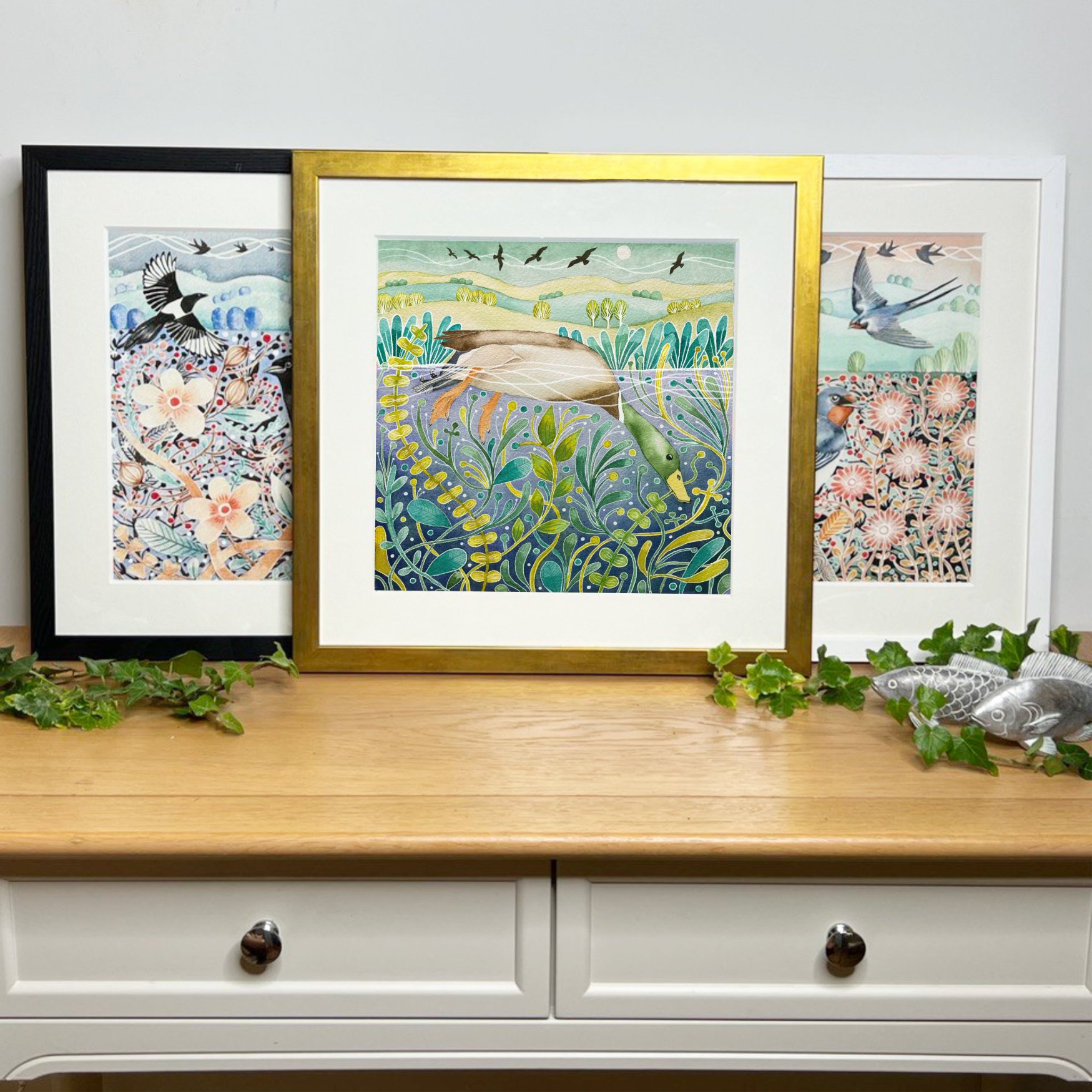 Spring three framed prints mallard.jpg